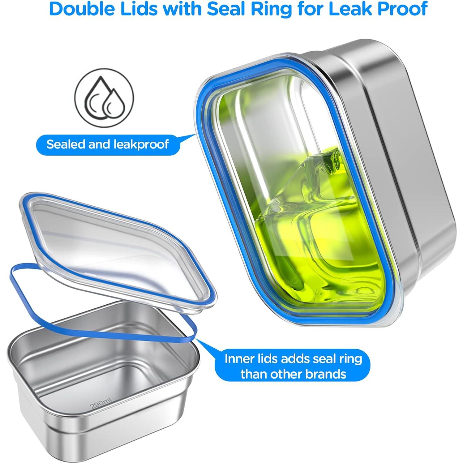 Caja de Almuerzo Bento Acero Inoxidable DaCool 5 Compartimentos