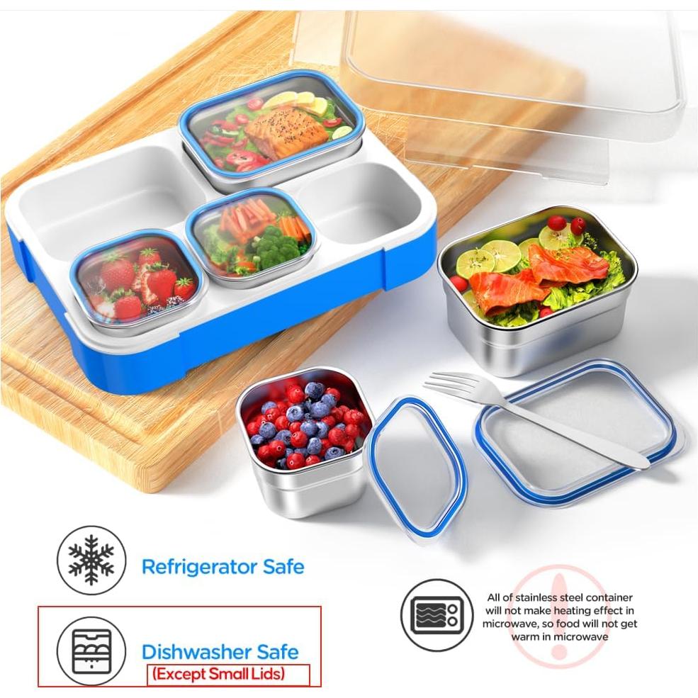 Caja de Almuerzo Bento Acero Inoxidable DaCool 5 Compartimentos