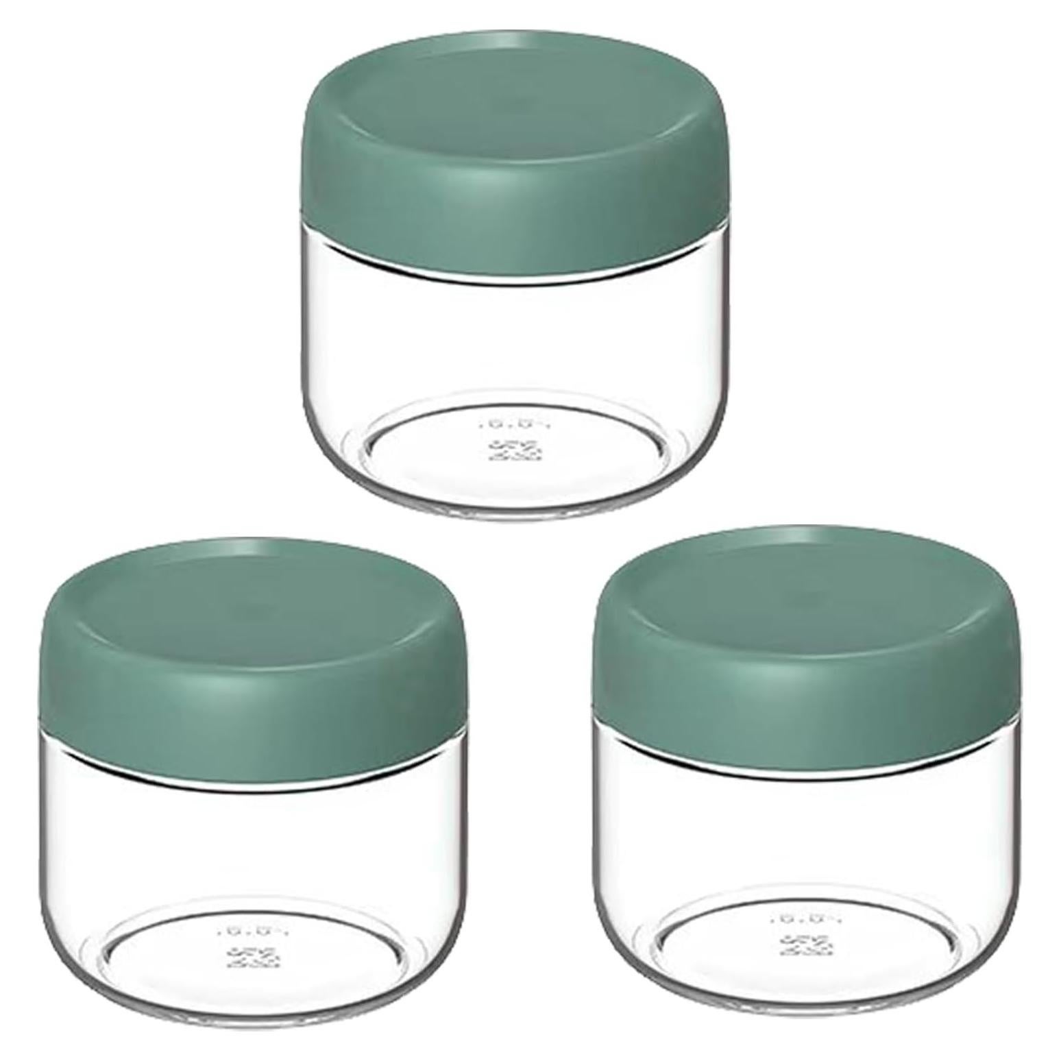 Povinmos 3 Tarros de Vidrio Herméticos 300ml con Tapa de Rosca