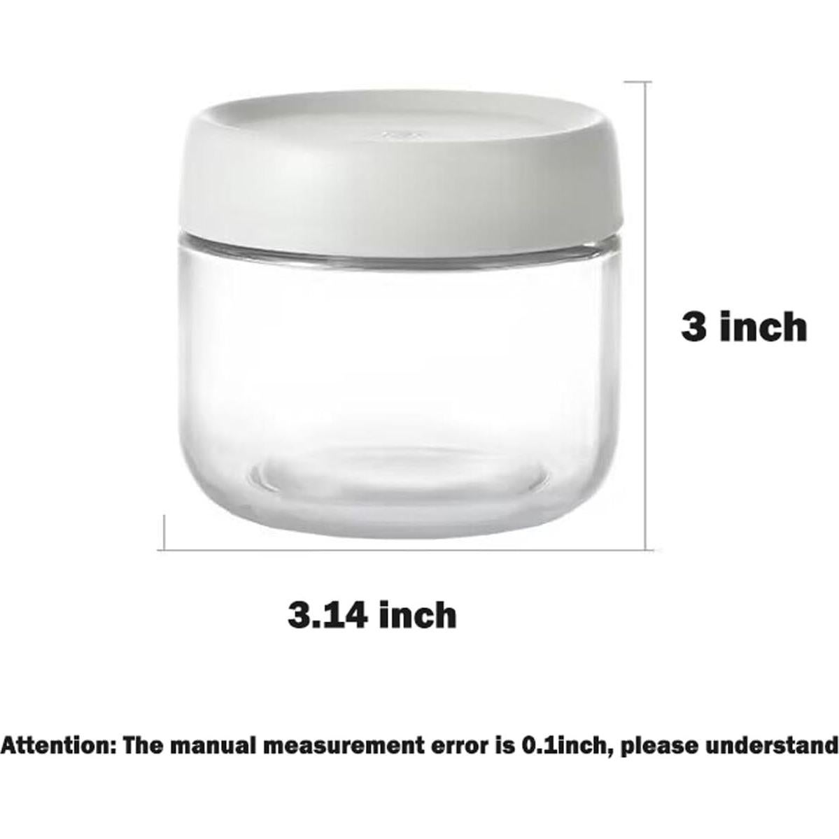 Povinmos 3 Tarros de Vidrio Herméticos 300ml con Tapa de Rosca