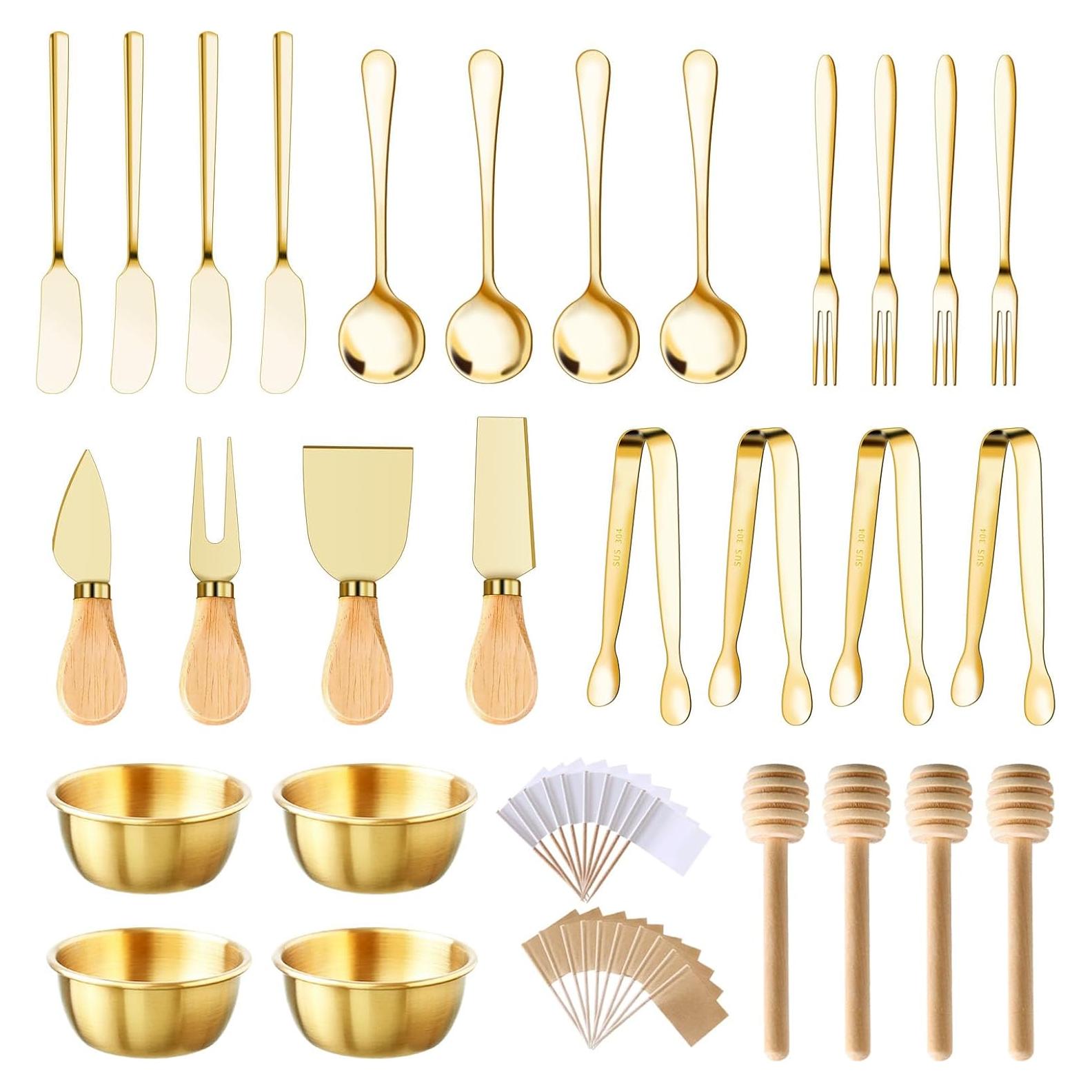 Juego de 48 Accesorios para Tablas de Charcutería MDSPLPIY Oro