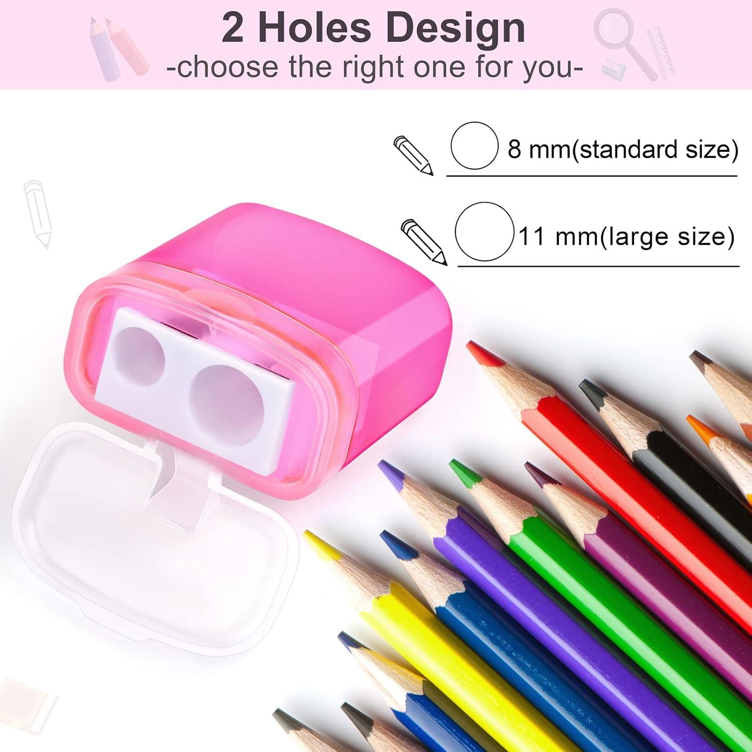 48 Sacapuntas Manual Doble Orificio Aodaer para Niños