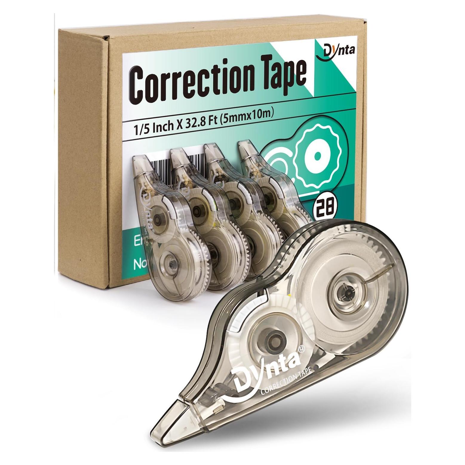 Cinta Correctora Dynta 28 Piezas 5mm x 10m Dispensador Ergonómico