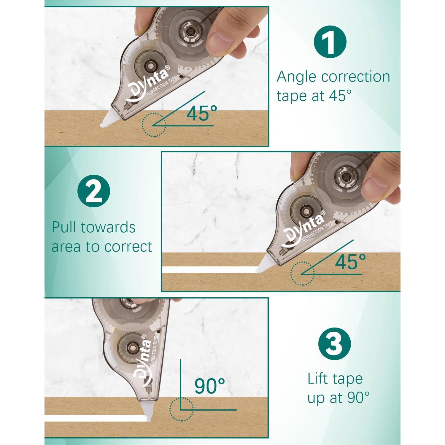 Cinta Correctora Dynta 28 Piezas 5mm x 10m Dispensador Ergonómico