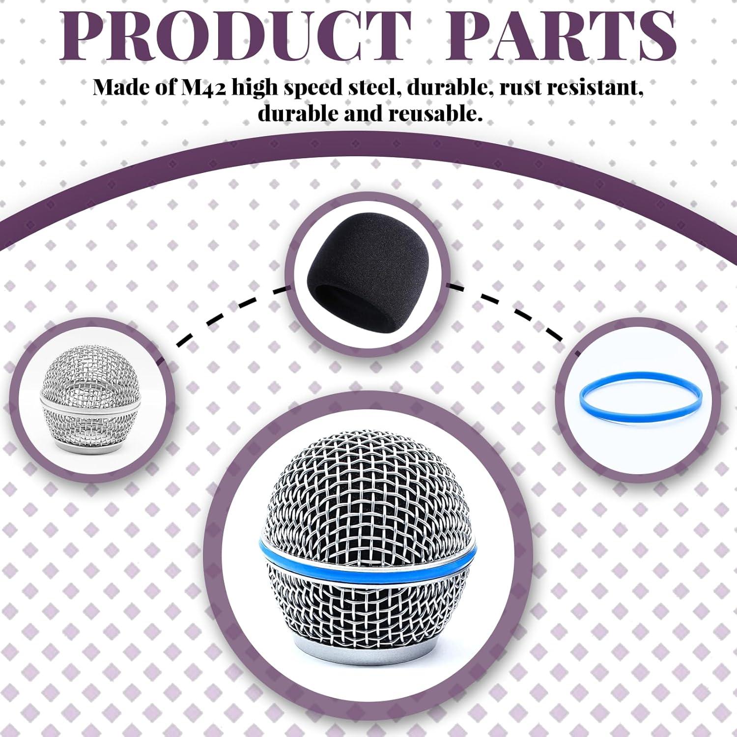 Paquete de 4 Reemplazos Cabeza Micrófono BETA58A Cionyce