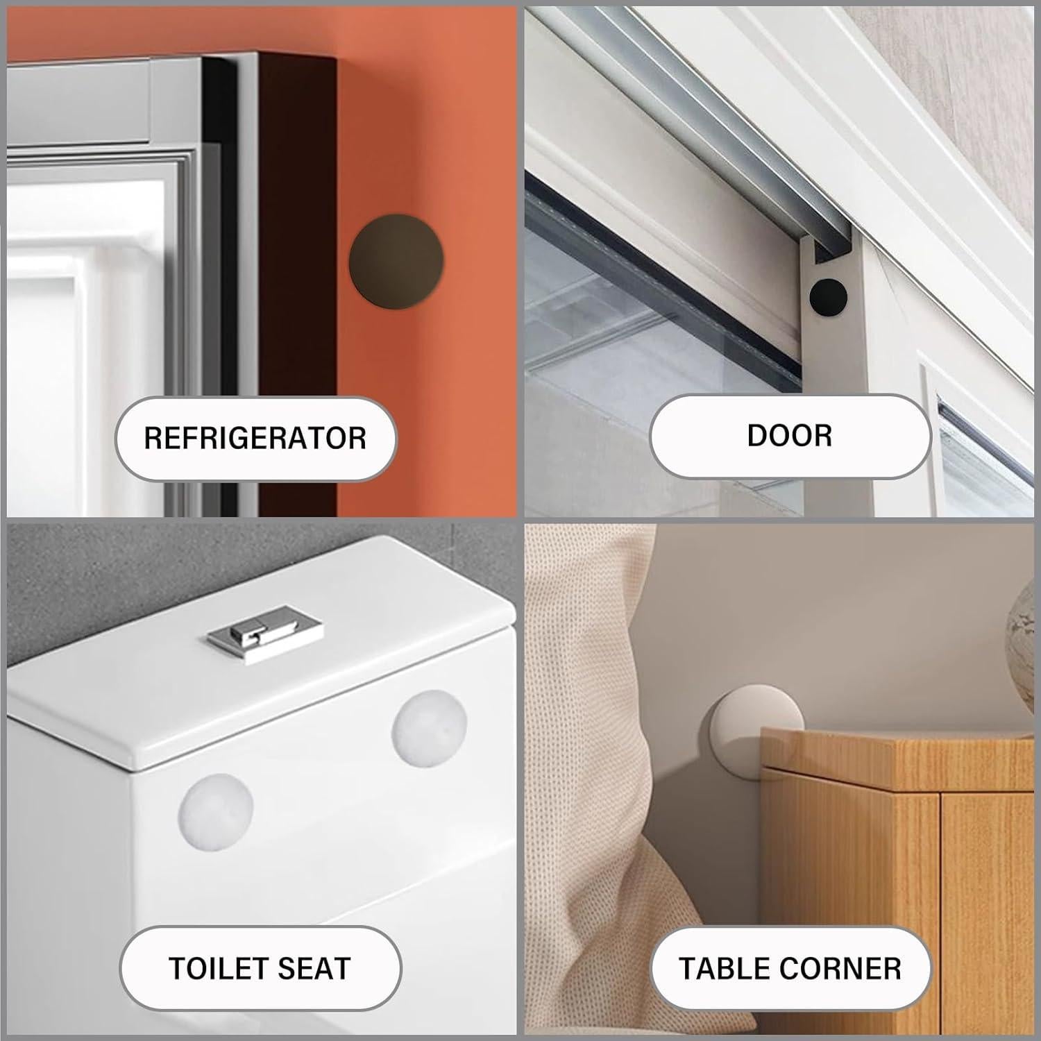 24PCS Protectores de Pared FAMLEAF para Manijas de Puerta 2CM