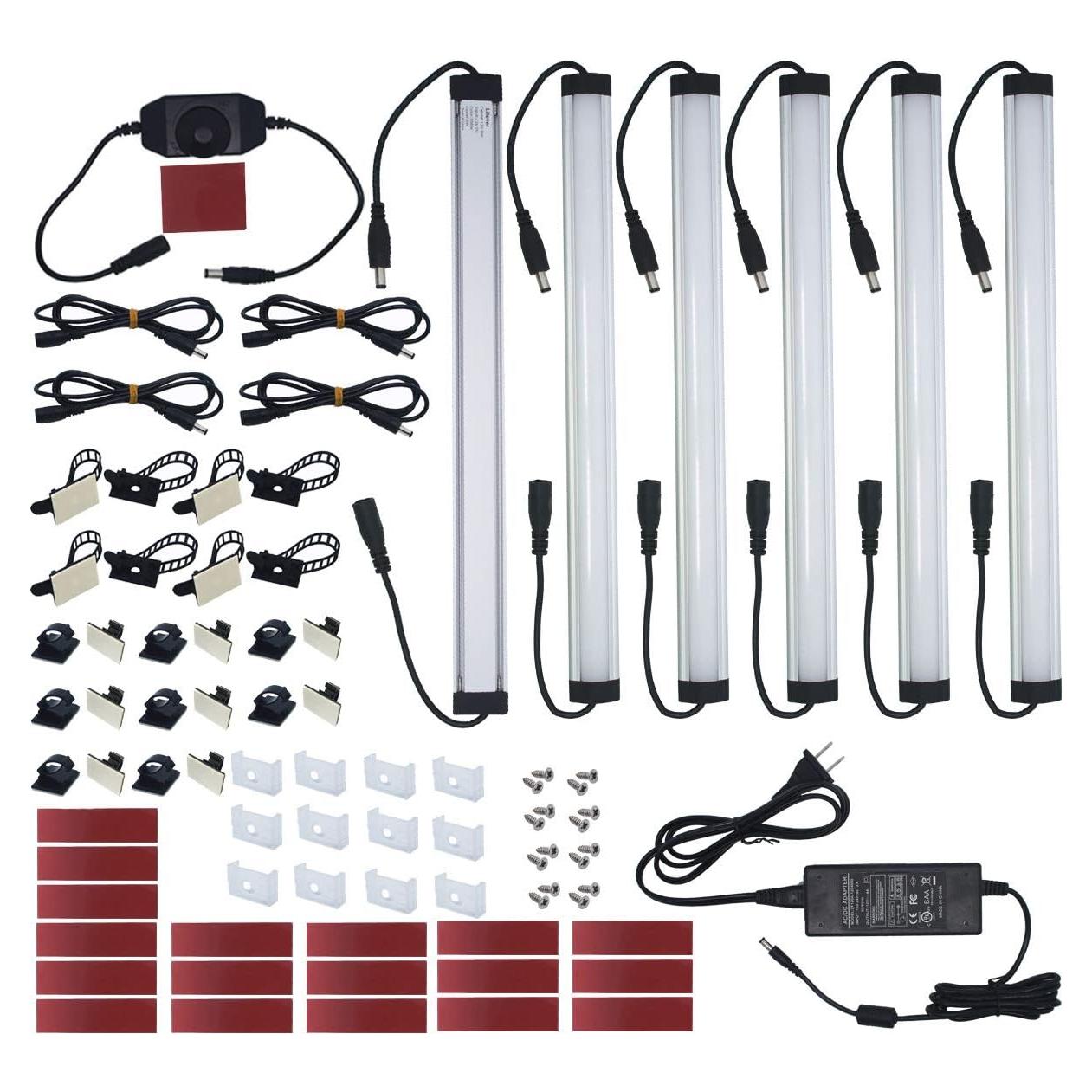 Kit de Iluminación LED Bajo Gabinete 6 Piezas 31W 2000 Lúmenes