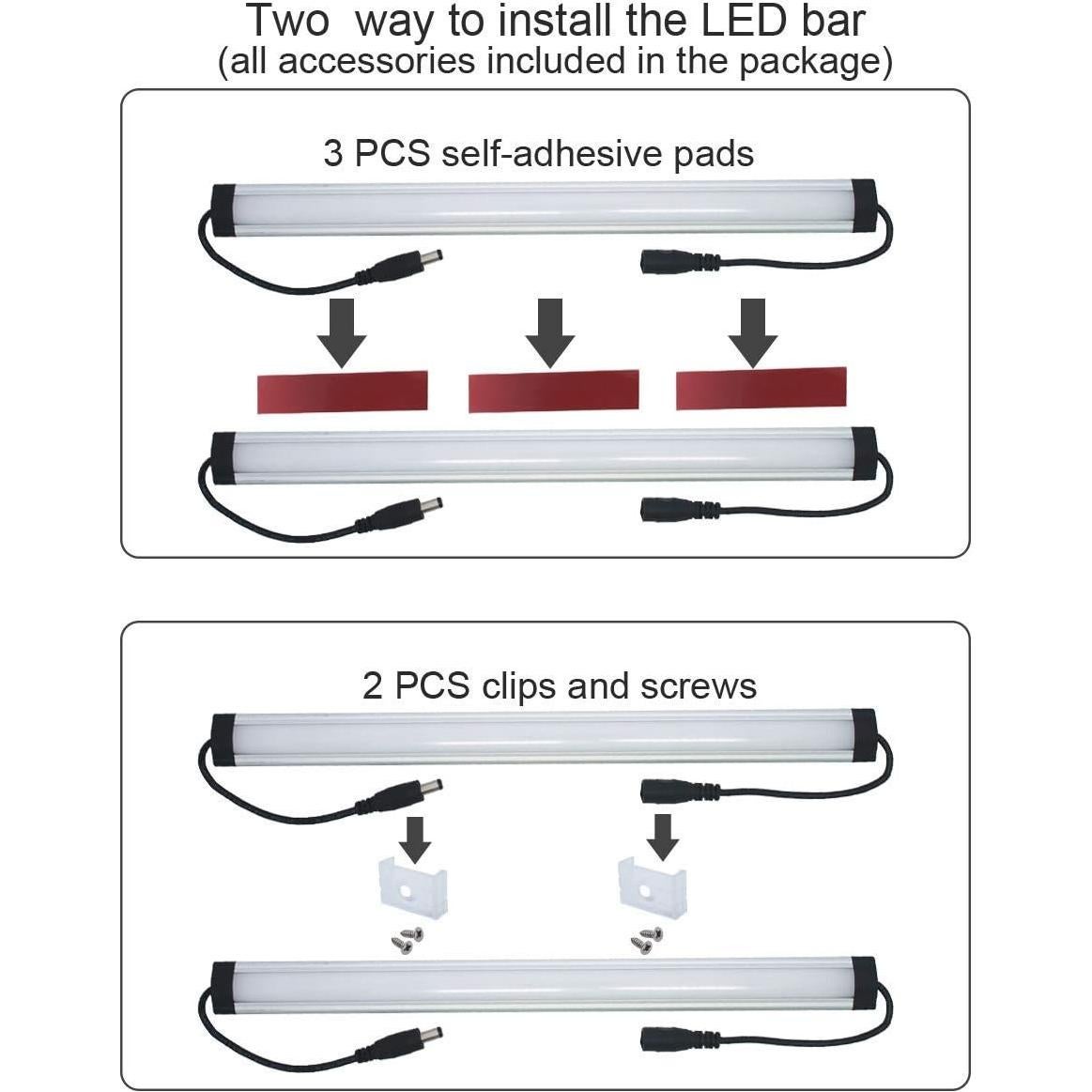 Kit de Iluminación LED Bajo Gabinete 6 Piezas 31W 2000 Lúmenes