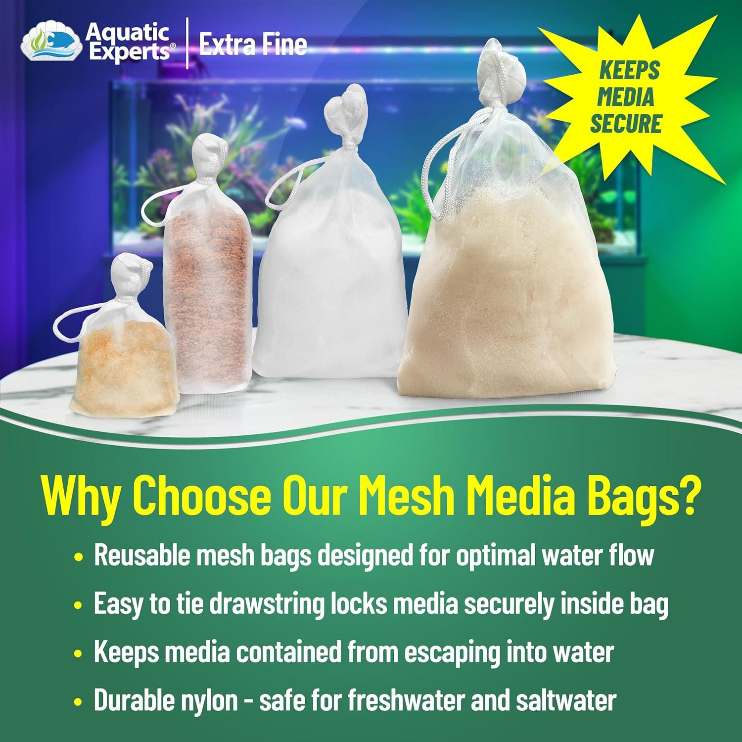 Bolsas de Medios de Acuario Aquatic Experts 150 Micrones 4 Pzas