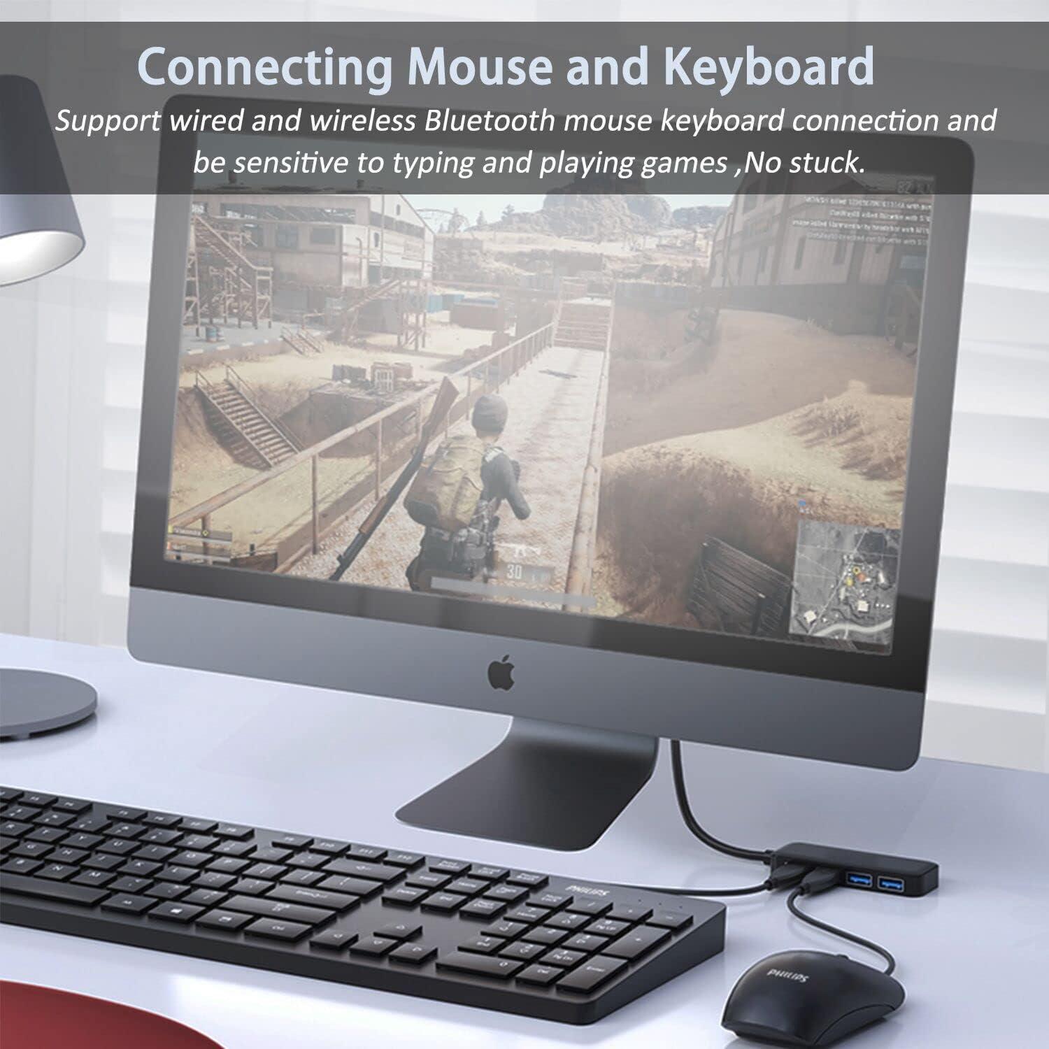 Hub USB 3.0 AKWOR de 4 Puertos para Laptop y Consolas