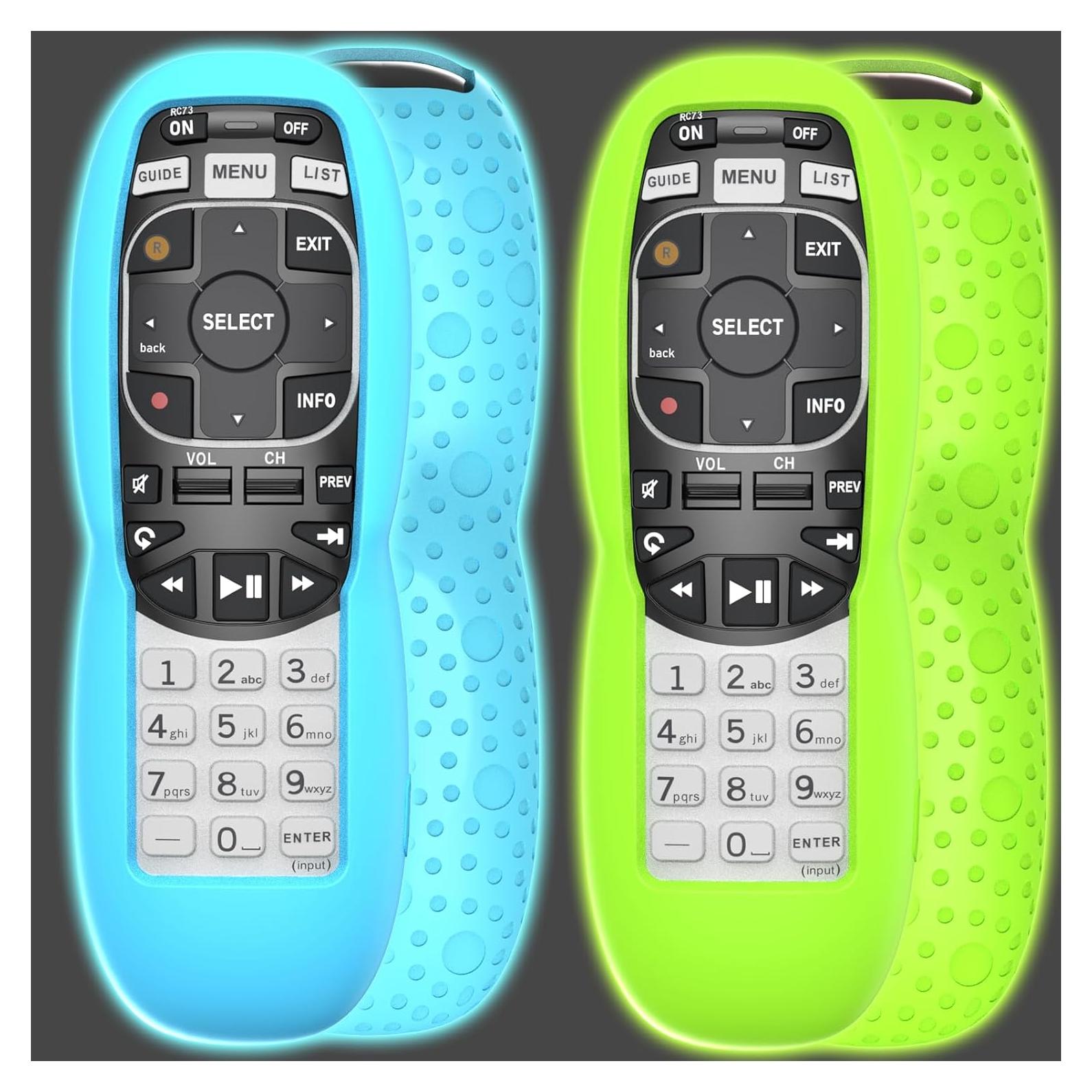 Paquete de 2 fundas de silicona DirecTV RC73 azul y verde