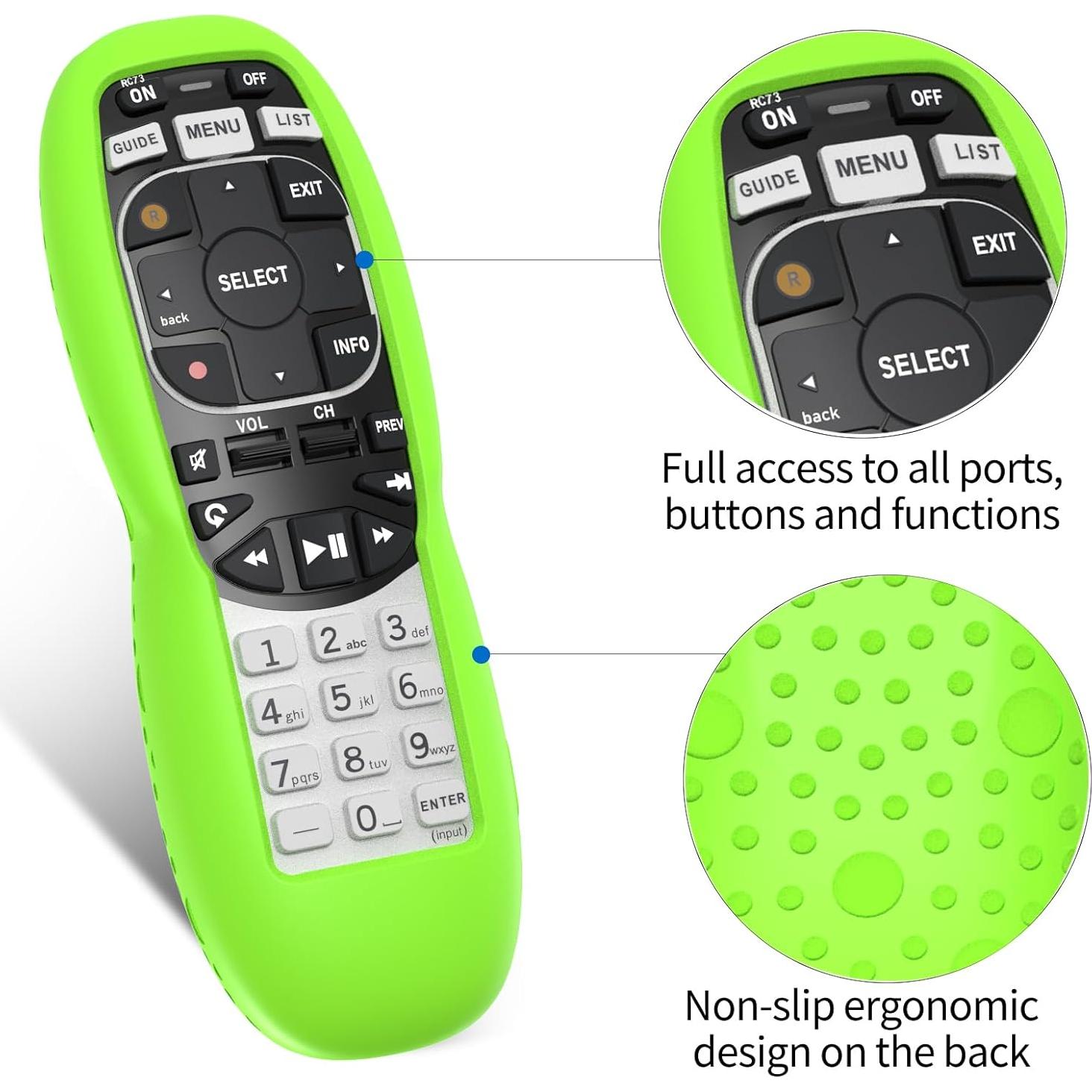 Paquete de 2 fundas de silicona DirecTV RC73 azul y verde