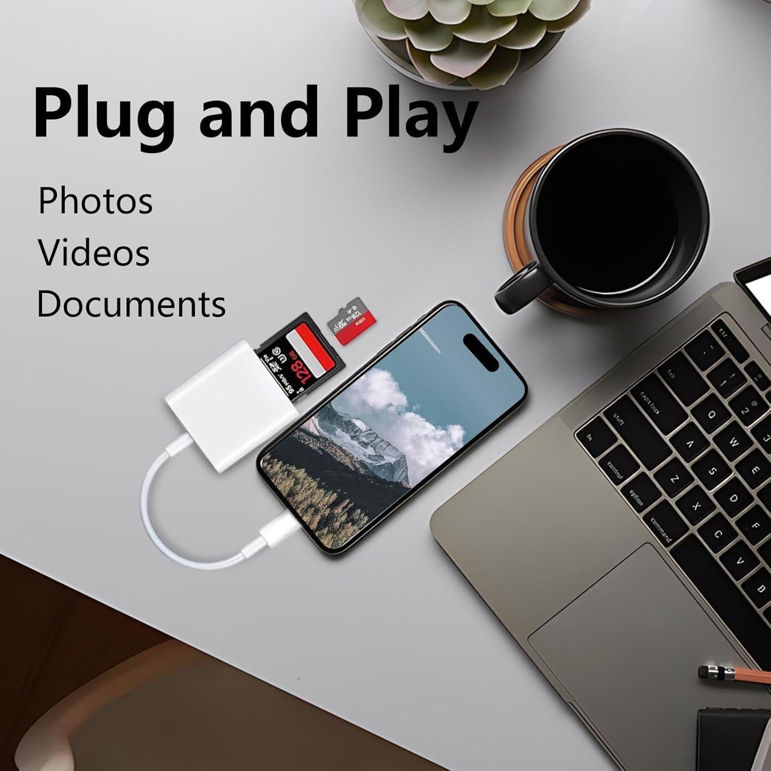 Lector de Tarjetas SD USB C MTIQHS Doble Ranura para iPhone 15/16