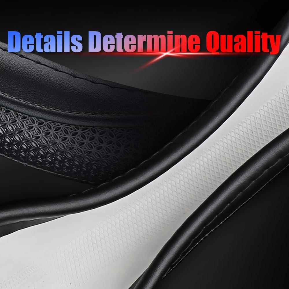 Cubierta de volante de cuero YOUDAXIN S70 37-38.5 cm negra