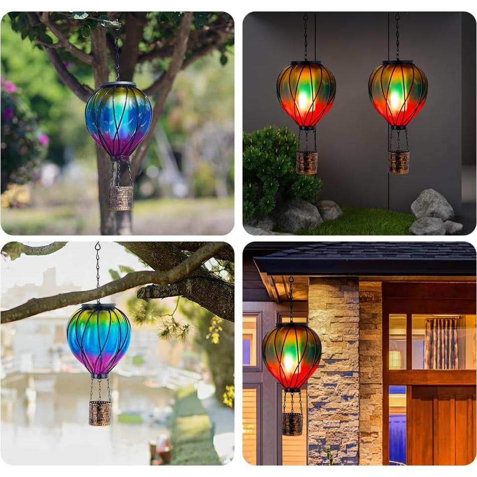 Linterna Solar Globo Aerostático Giole Impermeable 18.5cm