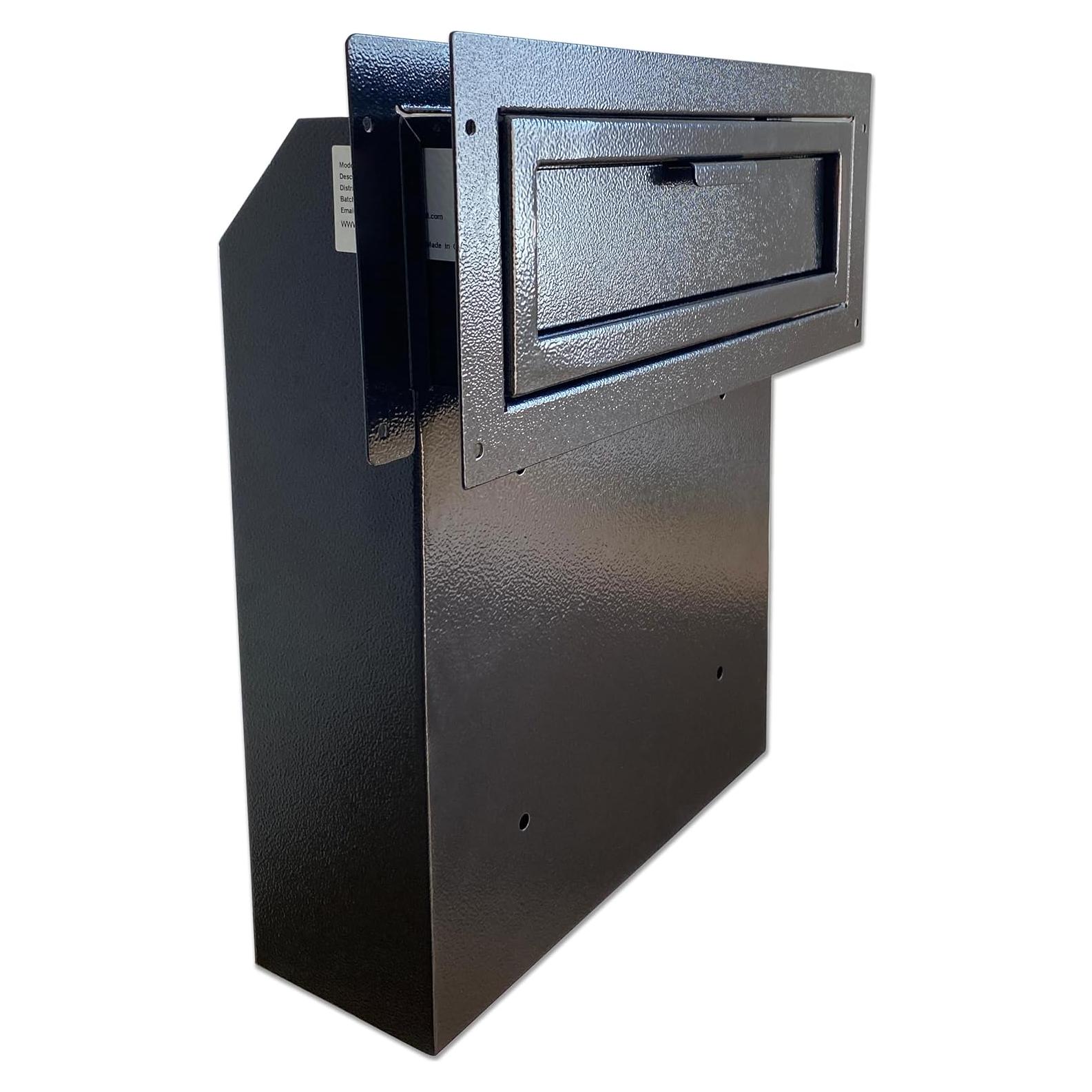 Buzón de entrega Plugsharge con cerradura - Acero 1.5mm - Negro