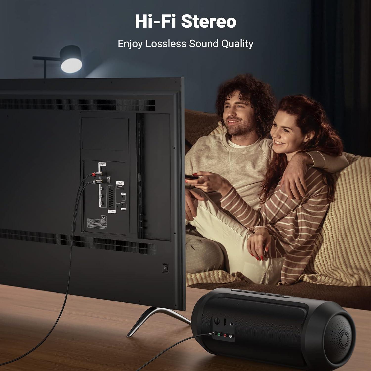 Cable de Audio UGREEN 3.5mm a 2RCA 1m HiFi Estéreo