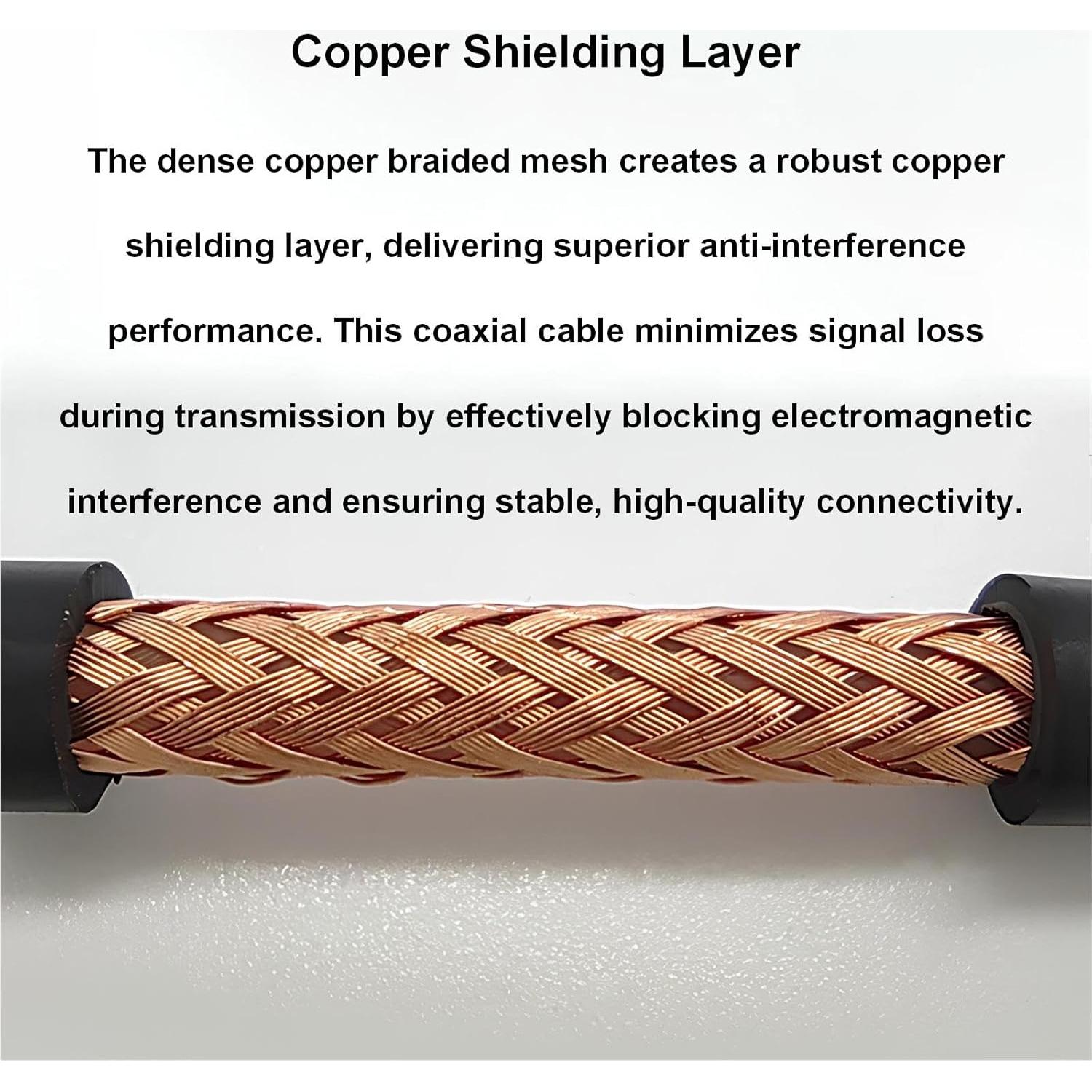 Cable Coaxial RG58 6.1m FMUSER 50 Ohm UHF Macho a Macho