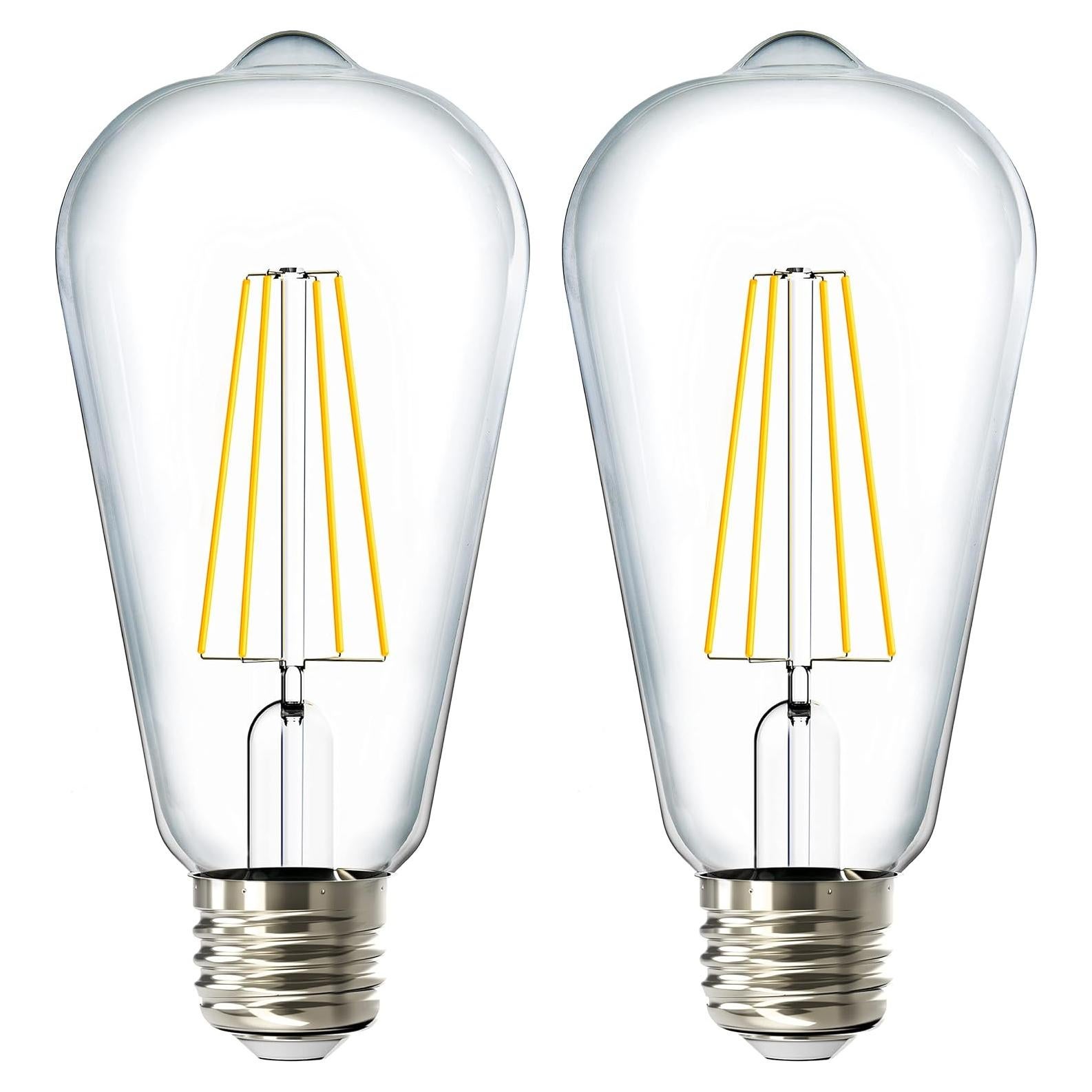 Bombilla LED Exterior Sunco ST64 Dusk to Dawn 7W 2700K 2 Pzas