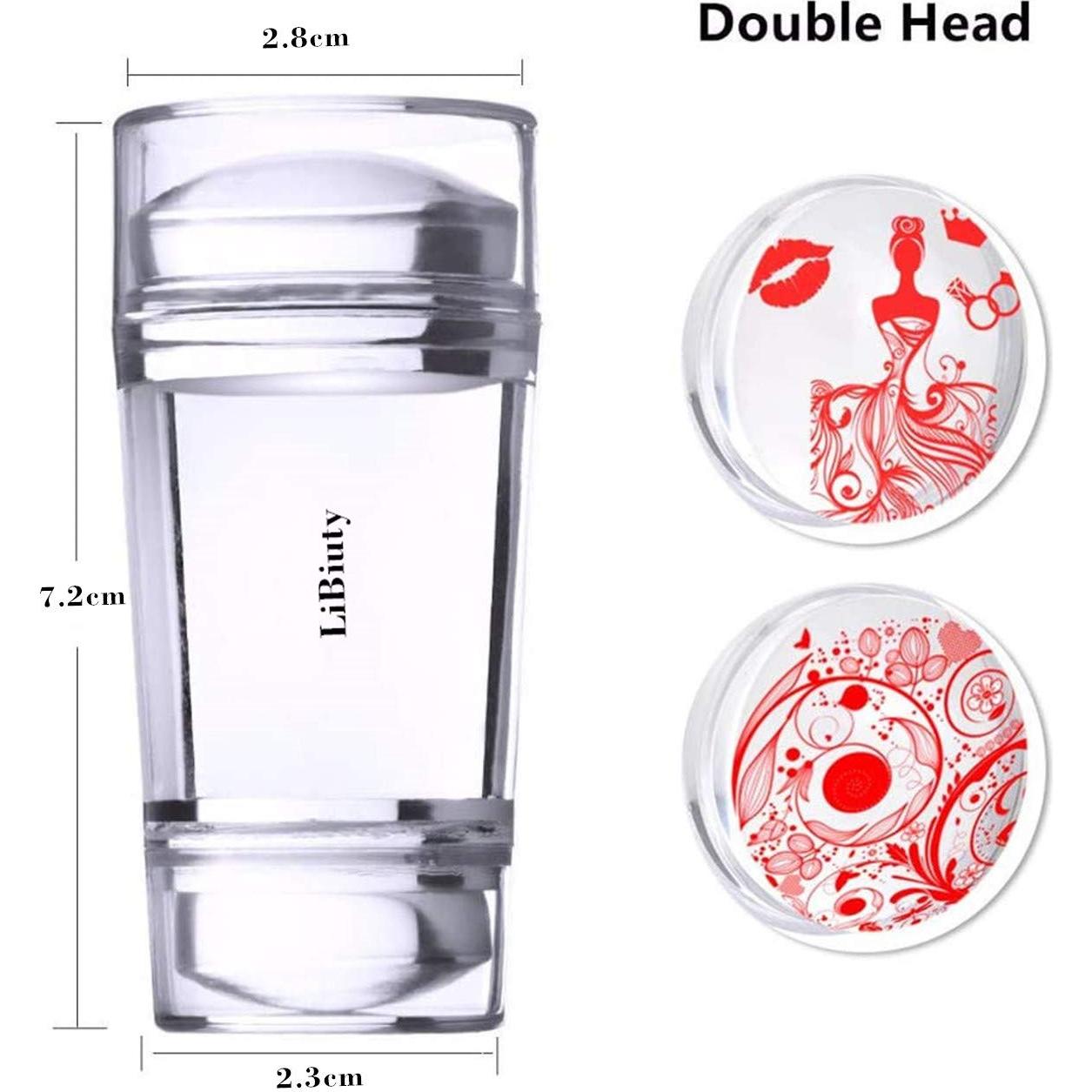 Kit de Sello de Uñas Francesas LiBiuty - 12 Piezas con Raspadores