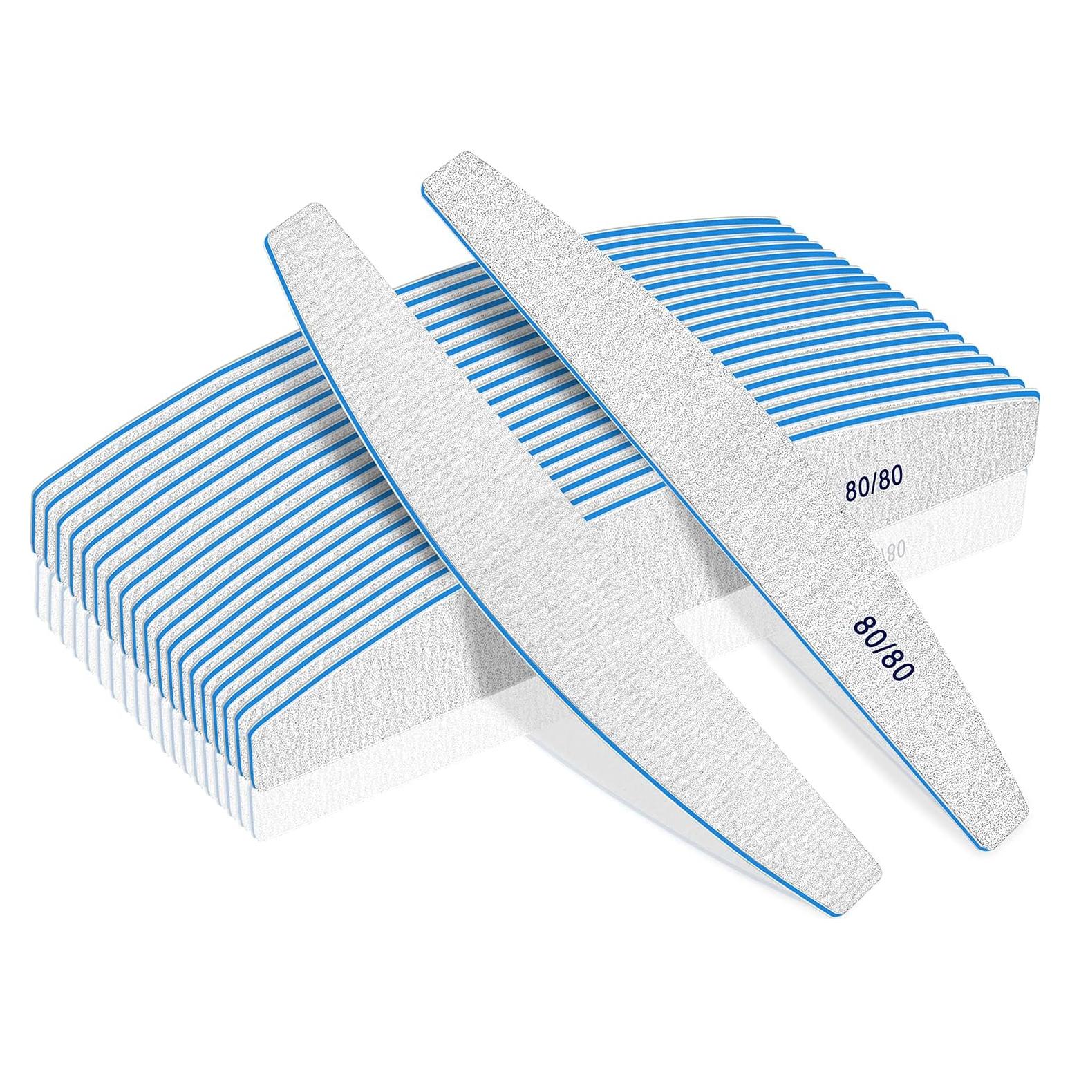 12 PCS Limas de Uñas 80/80 Grit YoursTrust para Gel y Acrílicas
