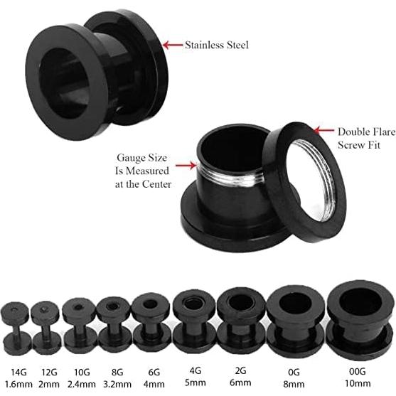 Kit de Estiramiento de Orejas 36 pcs CABBE KALLO Acero Inoxidable