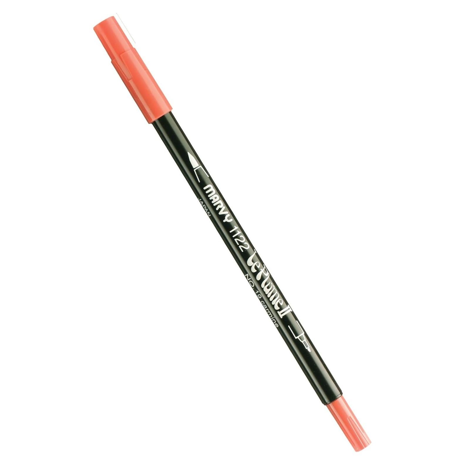 Marcador Doble Punta Uchida Le Plume II Carmín 1.27x6.35x23.65 cm