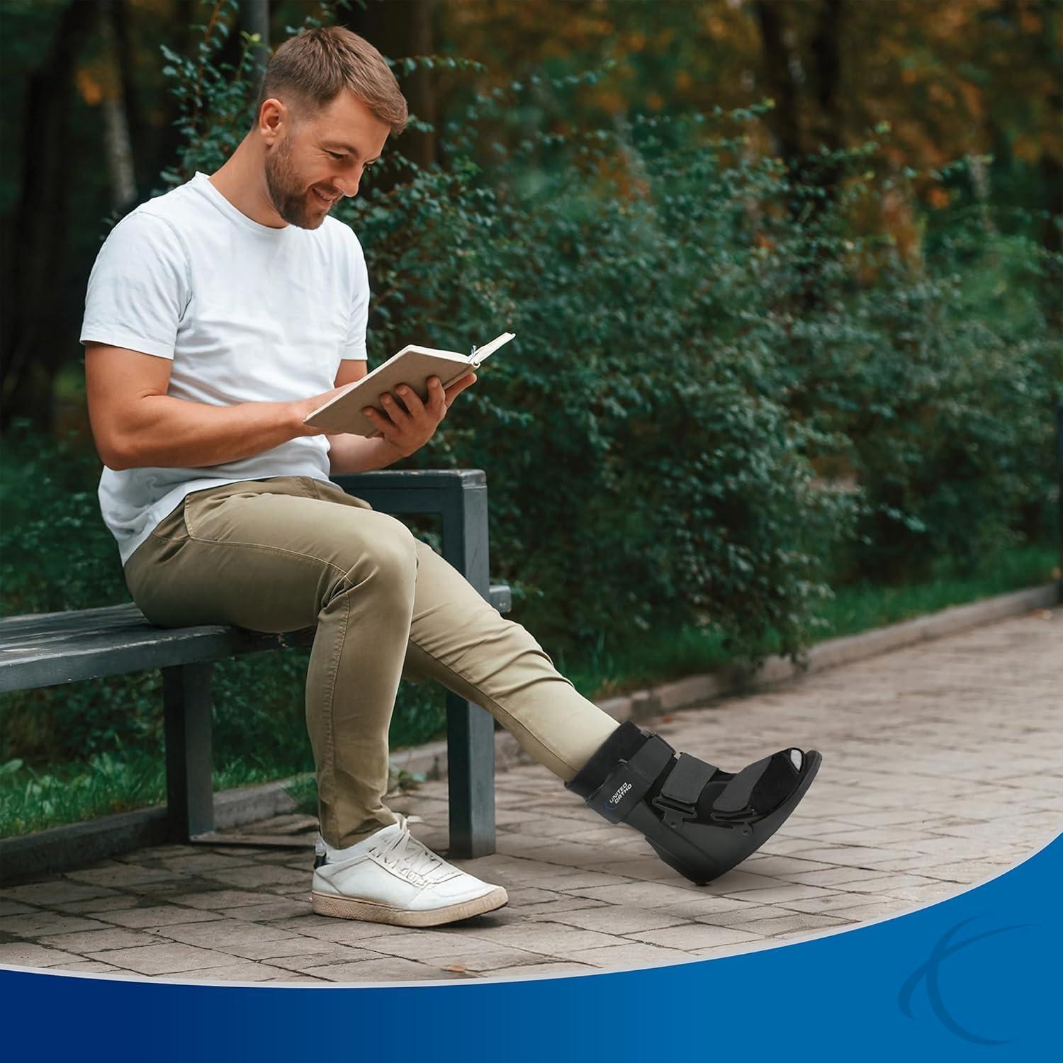 Botín de Fractura Corto Cam Walker United Ortho Negro Extra Pequeño