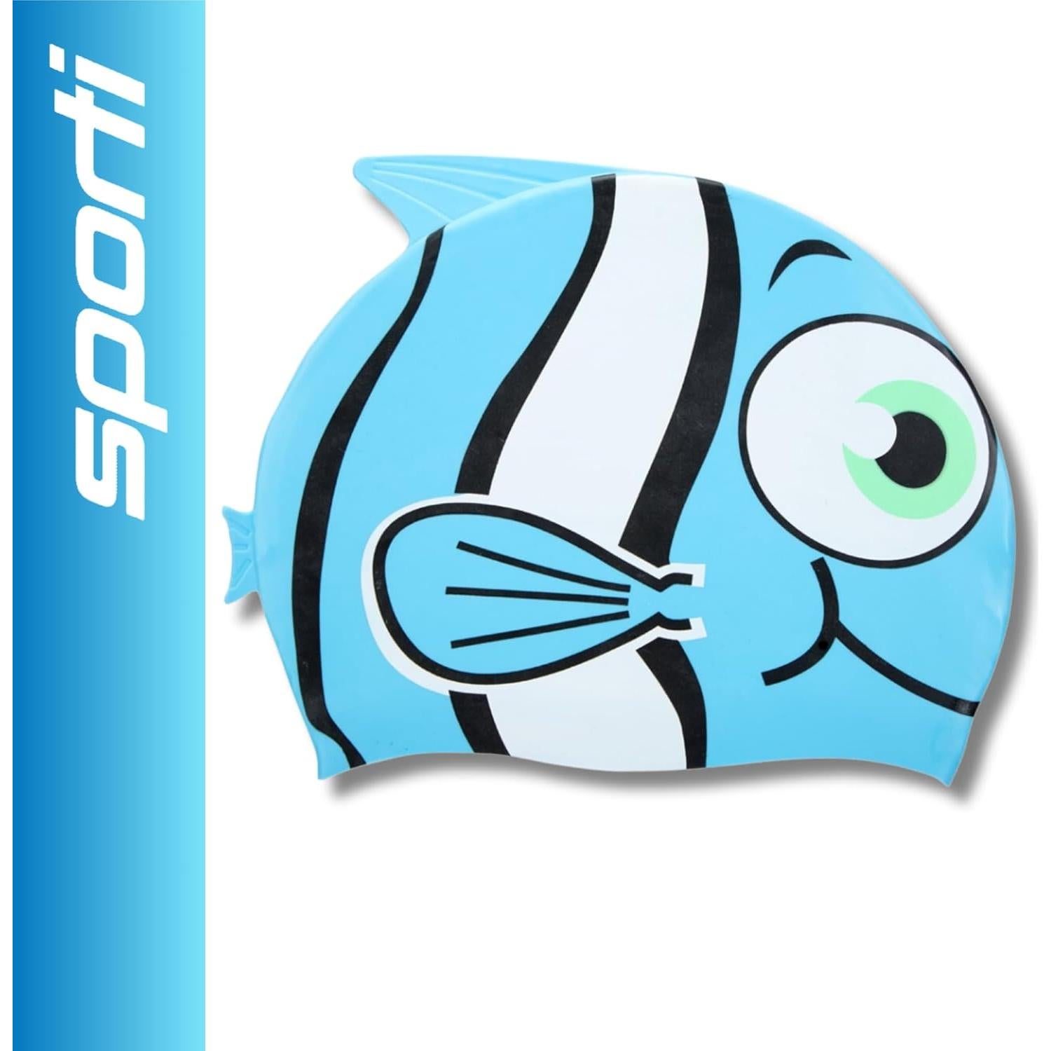 Gorro de natación Sporti para niños de silicona - Pez payaso
