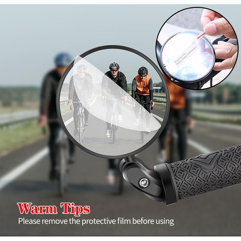 Espejo Retrovisor Convexo RUBY.Q para Bicicleta Ajustable