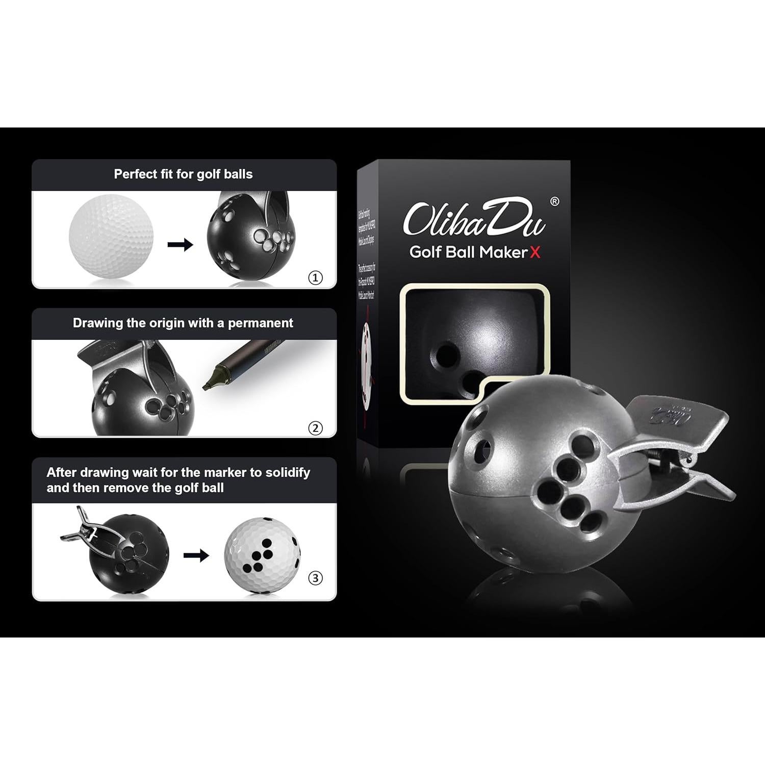 Plantilla Marcador Pelotas Golf OlibaDu M1014 Negro