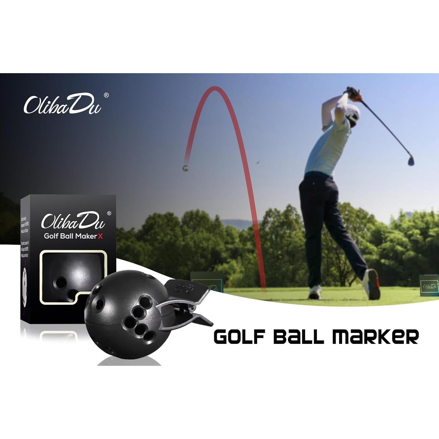 Plantilla Marcador Pelotas Golf OlibaDu M1014 Negro