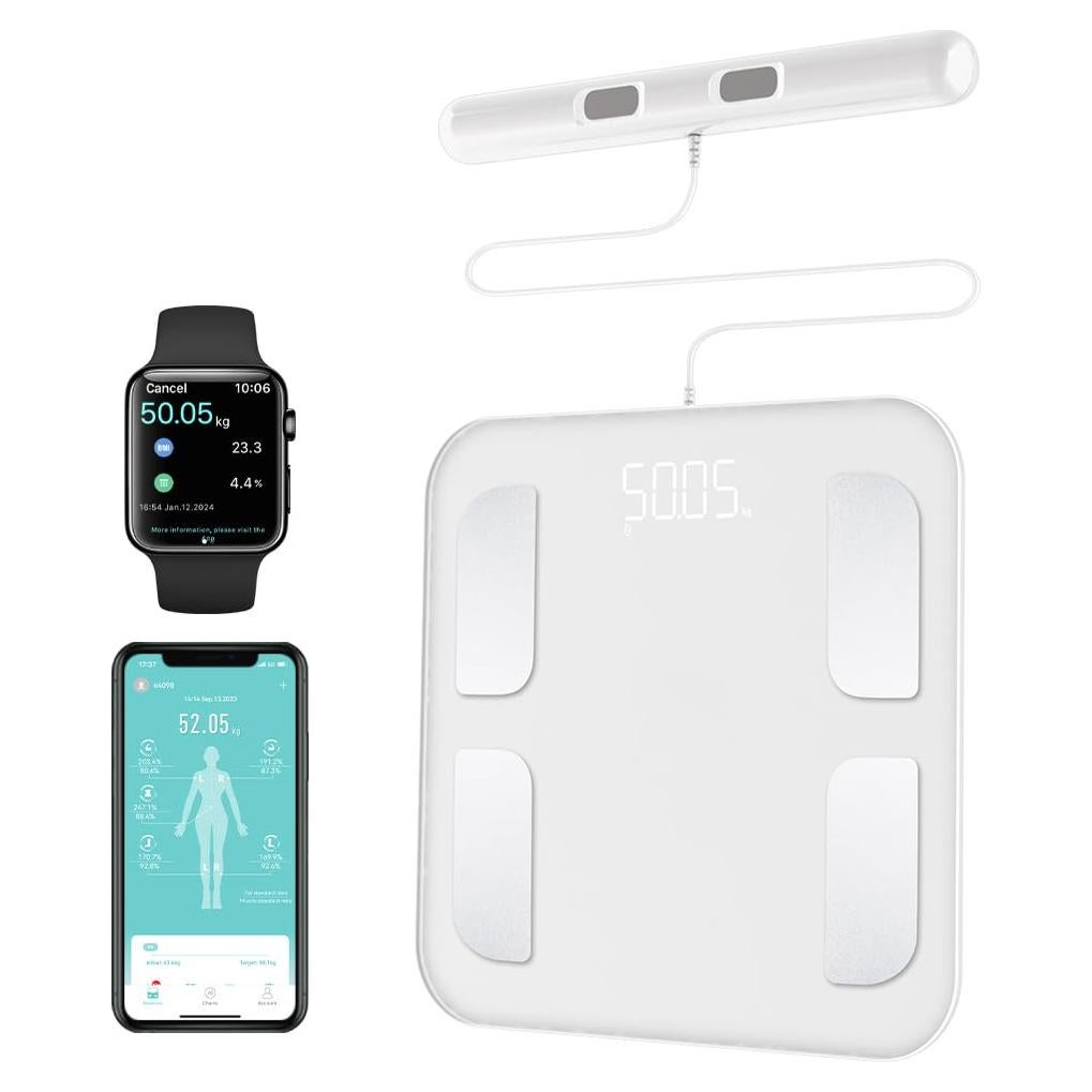 Báscula de Grasa Corporal Inteligente Fitdays FG2001B-A-WHITE