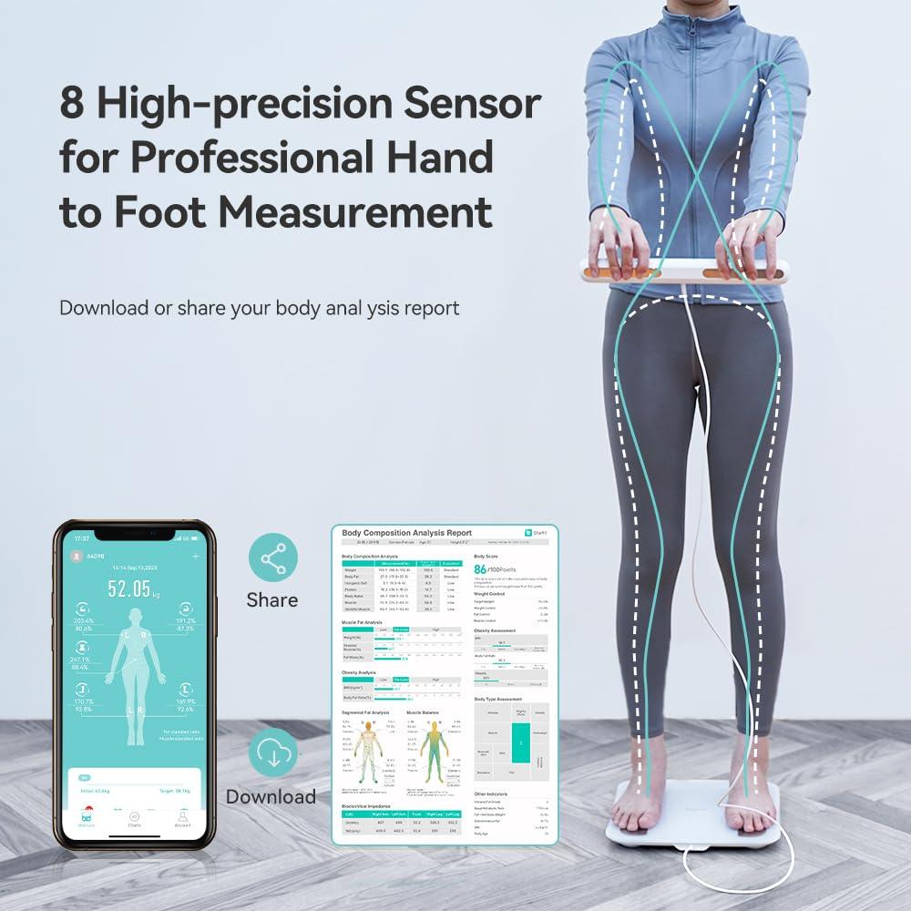 Báscula de Grasa Corporal Inteligente Fitdays FG2001B-A-WHITE