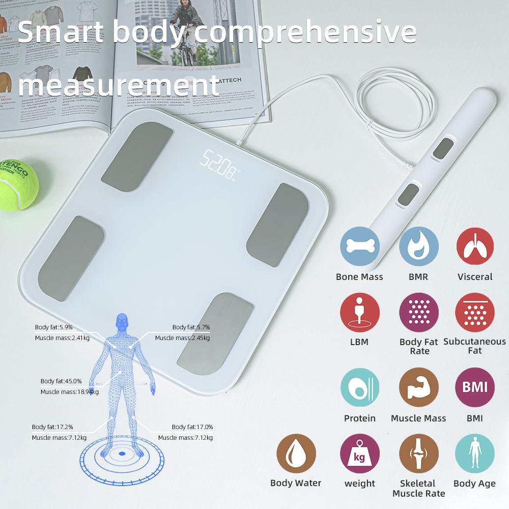 Báscula de Grasa Corporal Inteligente Fitdays FG2001B-A-WHITE