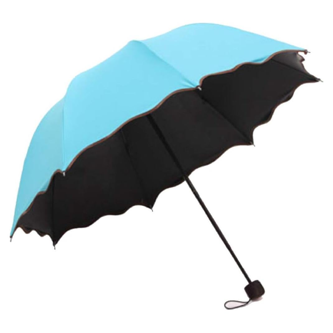 Paraguas compacto plegable ZMGMSMH azul con protección UV