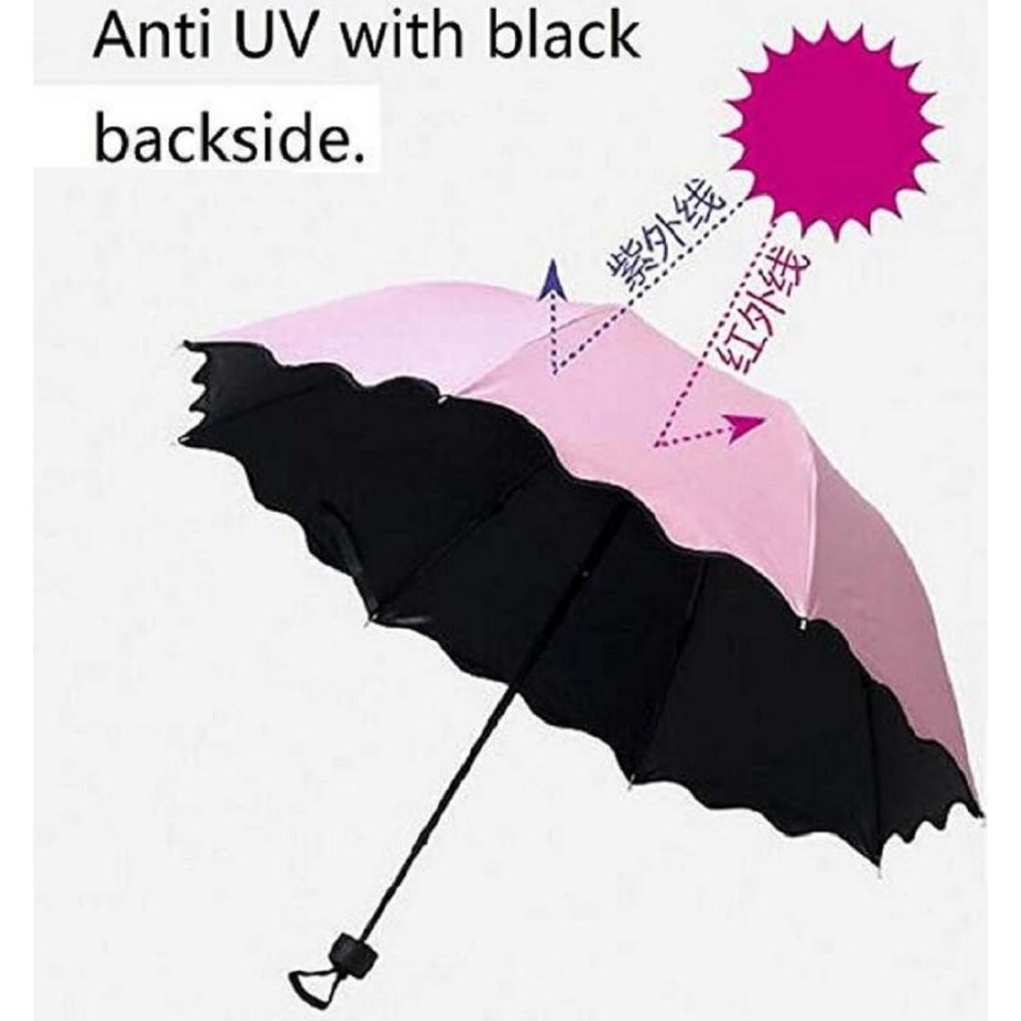 Paraguas compacto plegable ZMGMSMH azul con protección UV