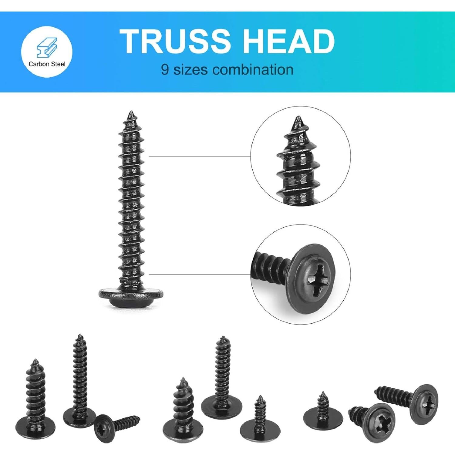 Kit de Tornillos Autoperforantes M2.3 M3 M4 Meiduolai 540 Pcs