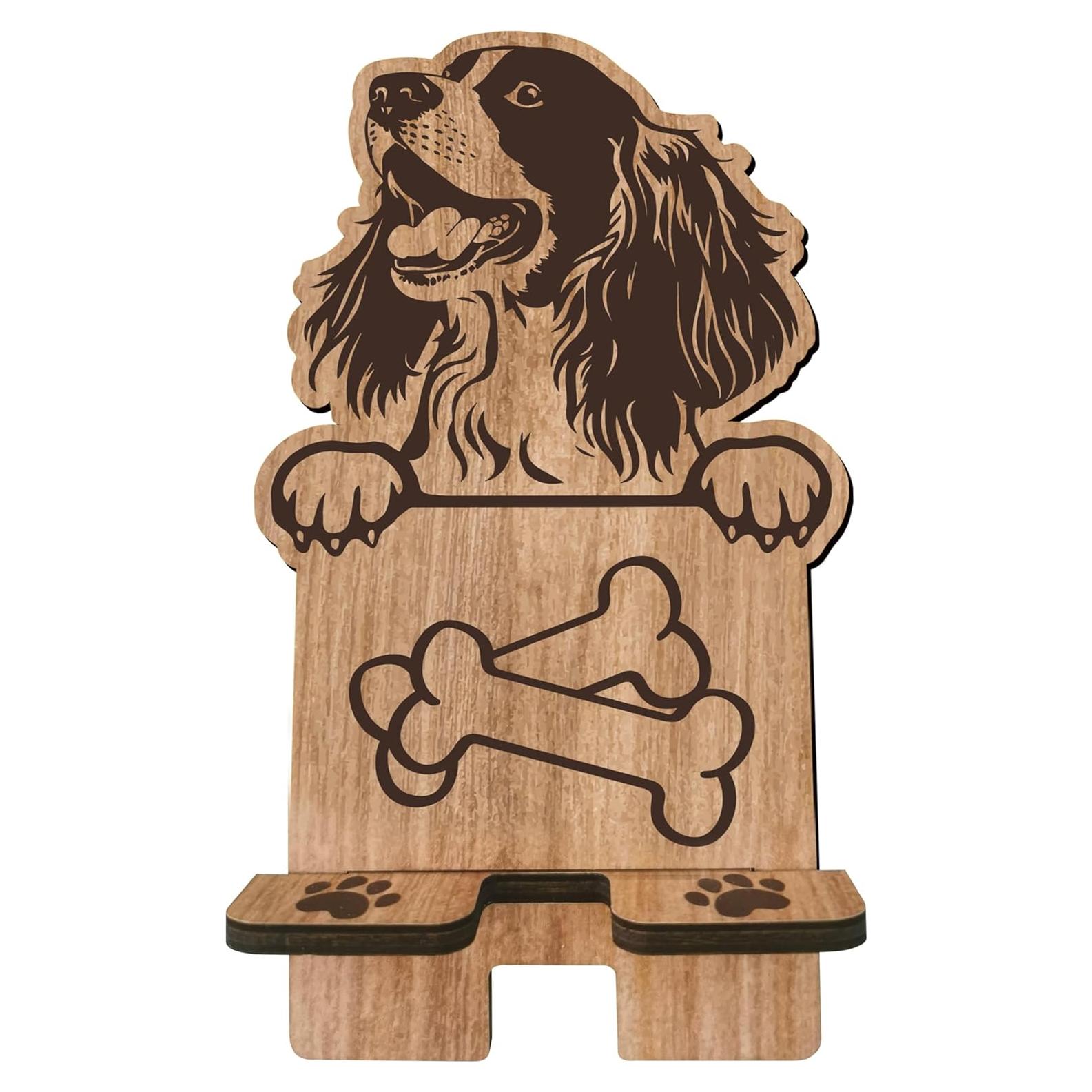 Soporte de Teléfono de Madera JCVUK Tema Perro Springer Spaniel
