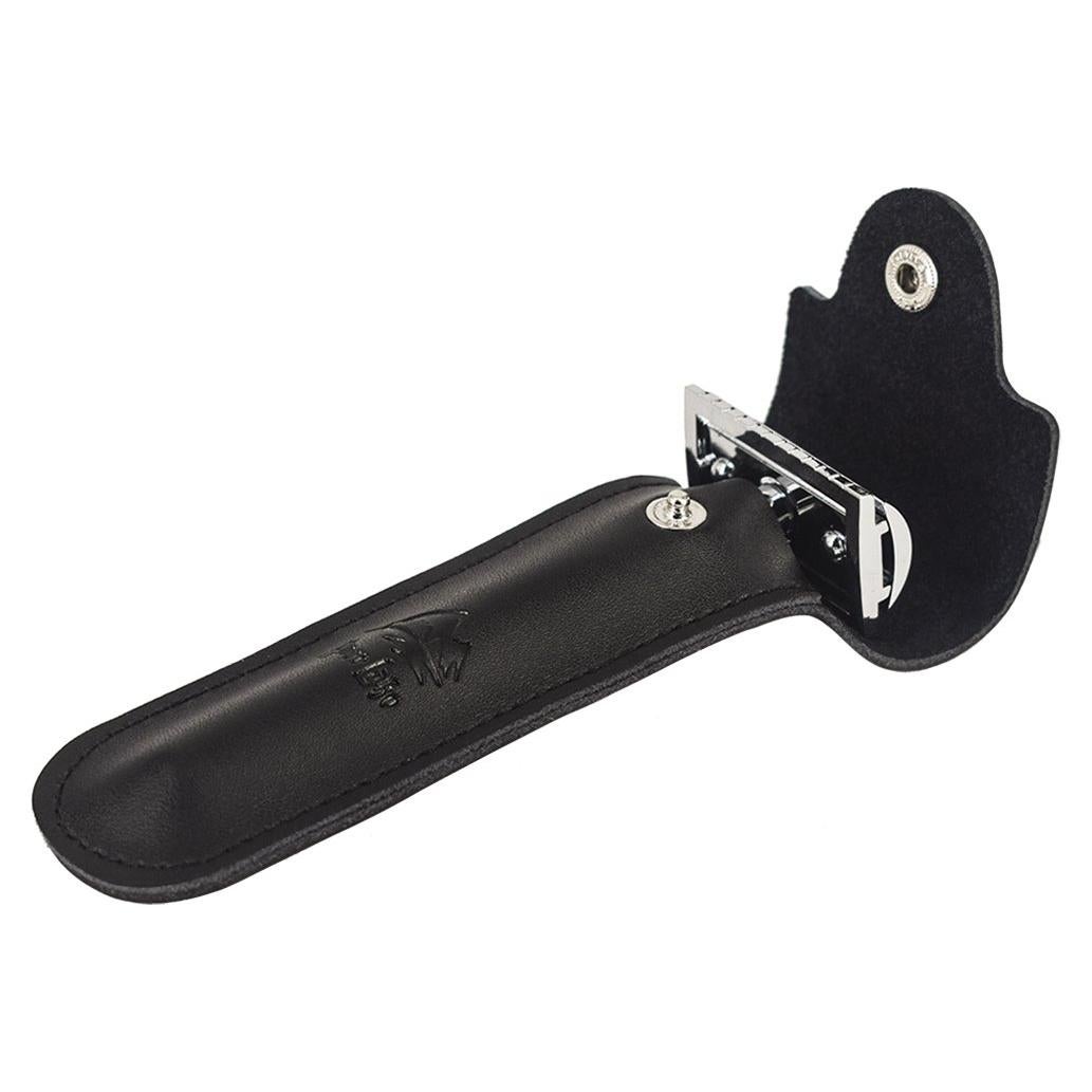 Funda de Viaje de Cuero Genuino River Lake para Afeitadora