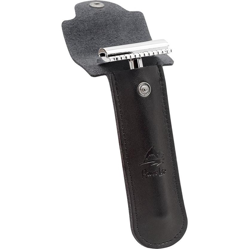 Funda de Viaje de Cuero Genuino River Lake para Afeitadora