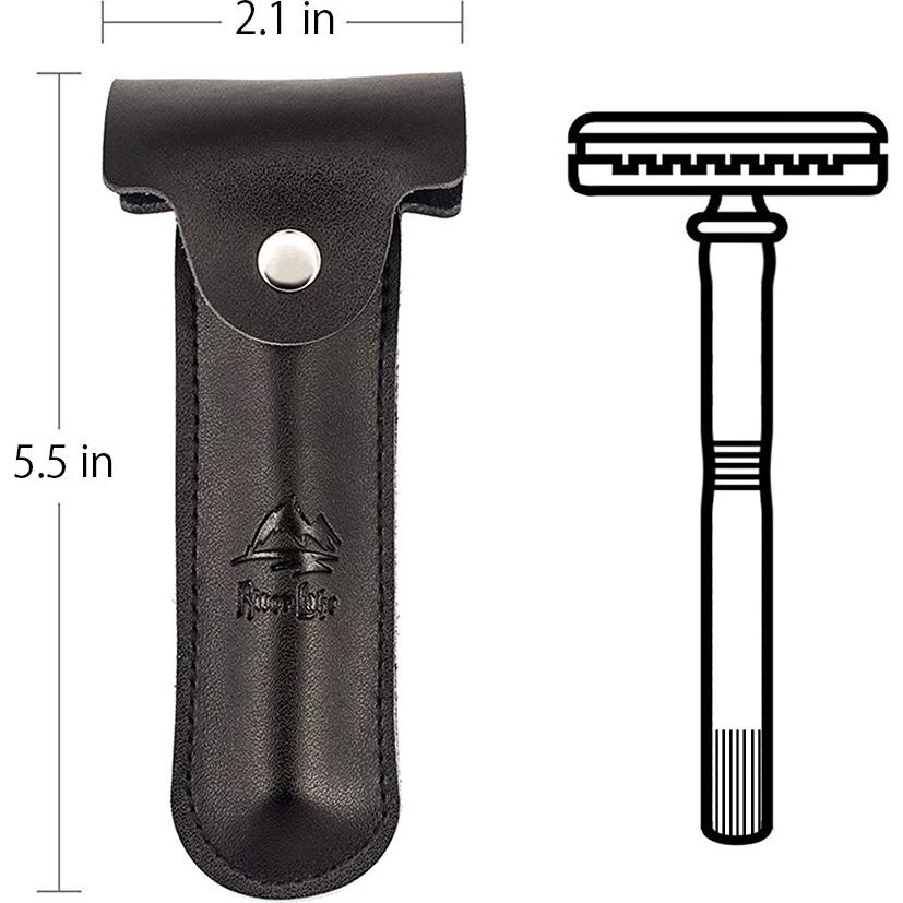 Funda de Viaje de Cuero Genuino River Lake para Afeitadora