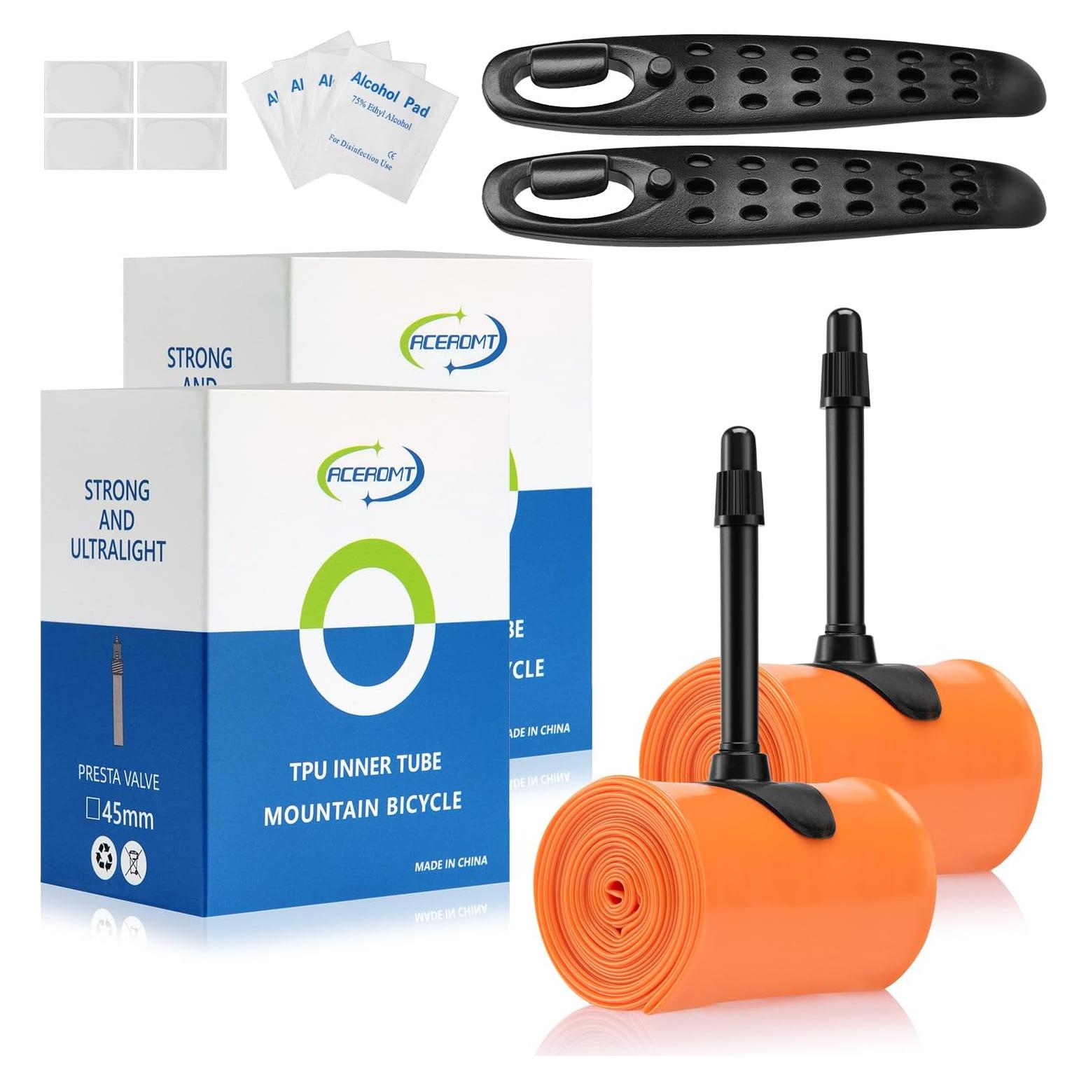 Tubo Interno TPU ACEROMT 700c x 18-32c con Válvulas Presta 45mm