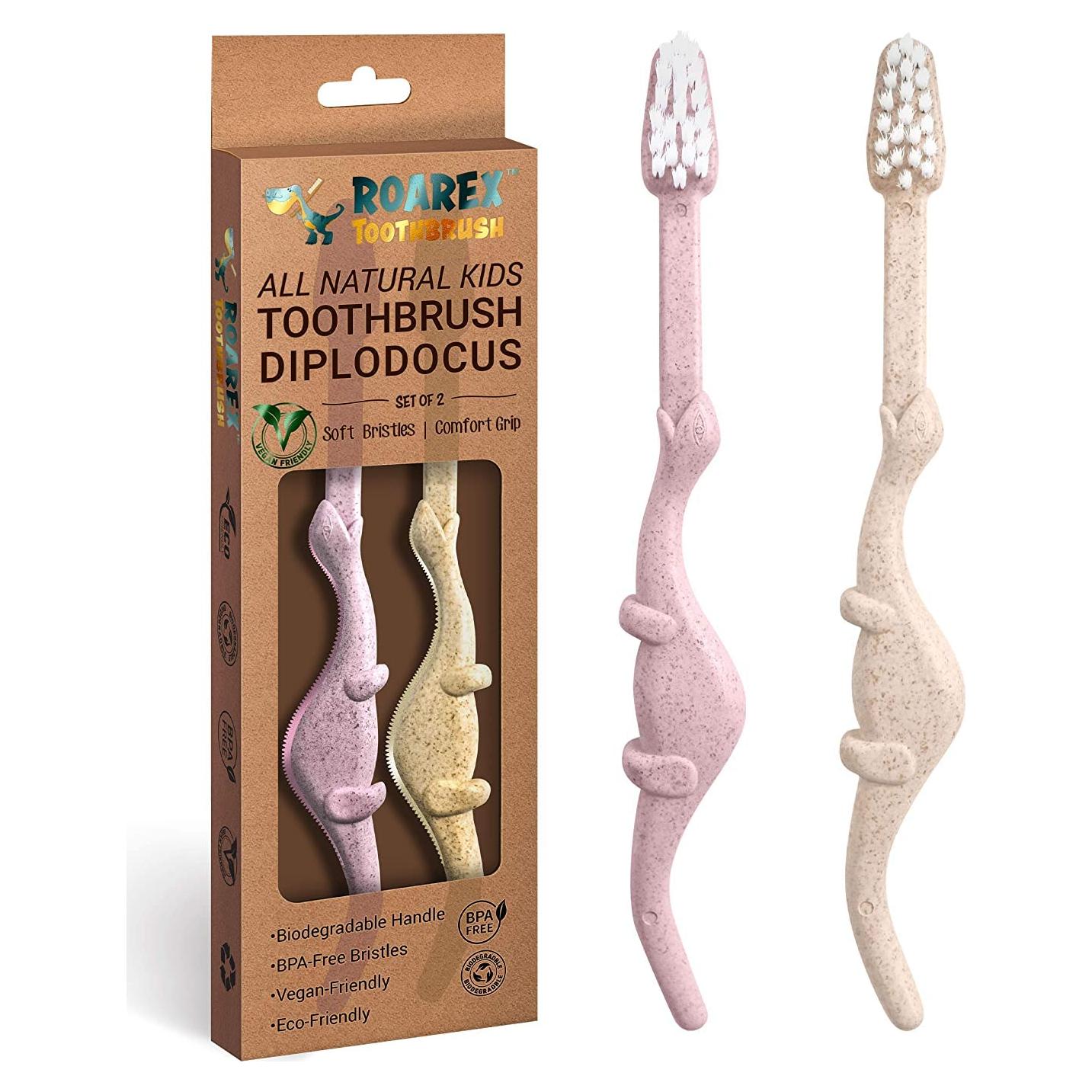 Cepillo de Dientes Ecológico ROARex para Niños 100% Biodegradable