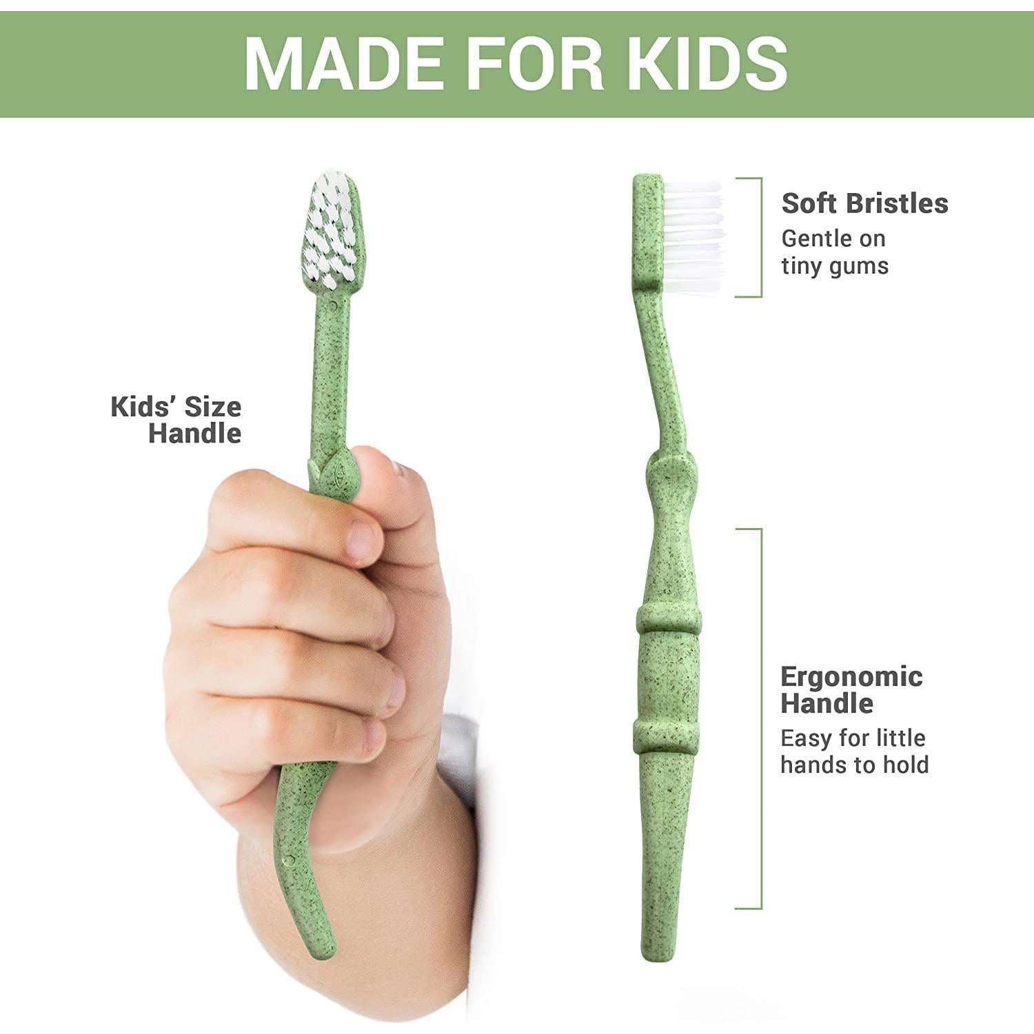 Cepillo de Dientes Ecológico ROARex para Niños 100% Biodegradable
