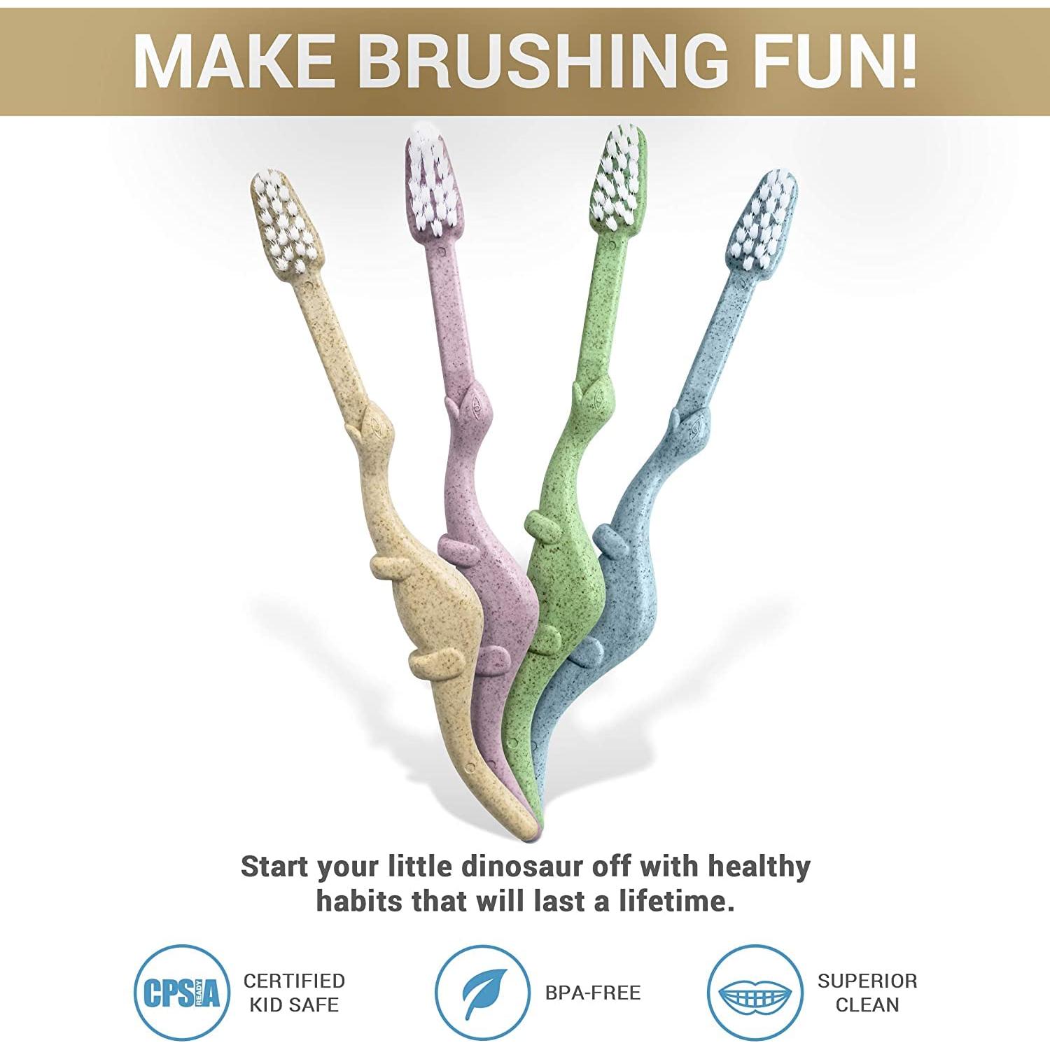 Cepillo de Dientes Ecológico ROARex para Niños 100% Biodegradable