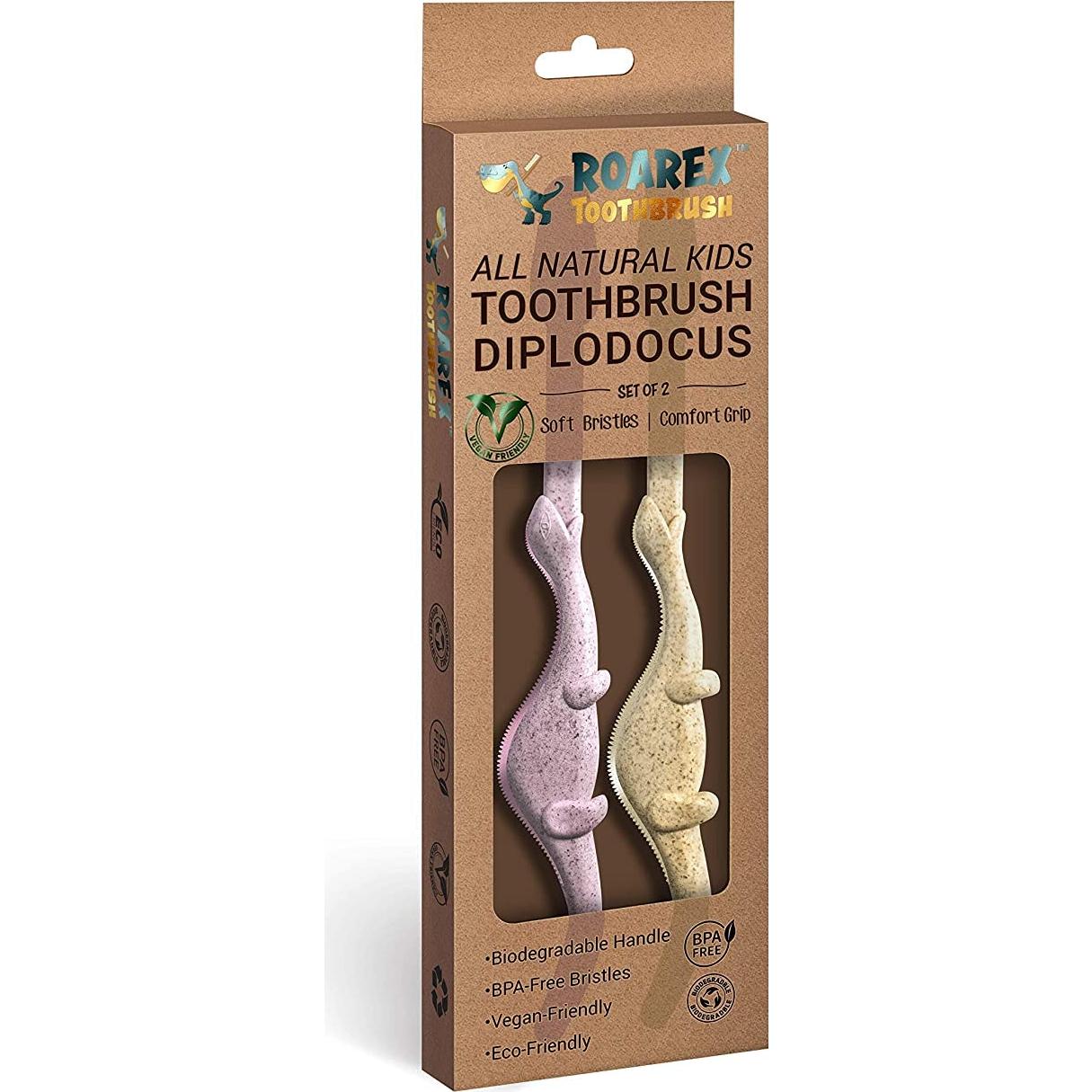 Cepillo de Dientes Ecológico ROARex para Niños 100% Biodegradable