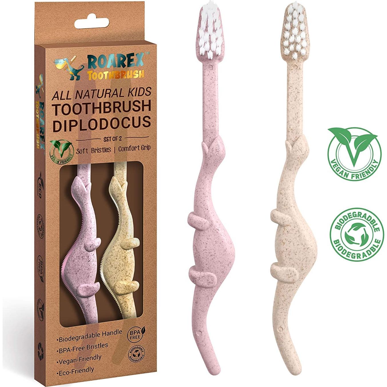 Cepillo de Dientes Ecológico ROARex para Niños 100% Biodegradable