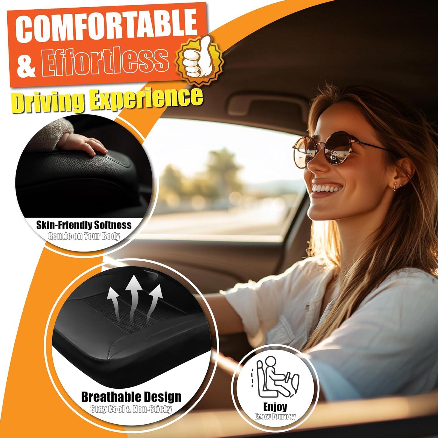 Funda de Asiento de Coche Kingphenix 2 Pack Universal Negro