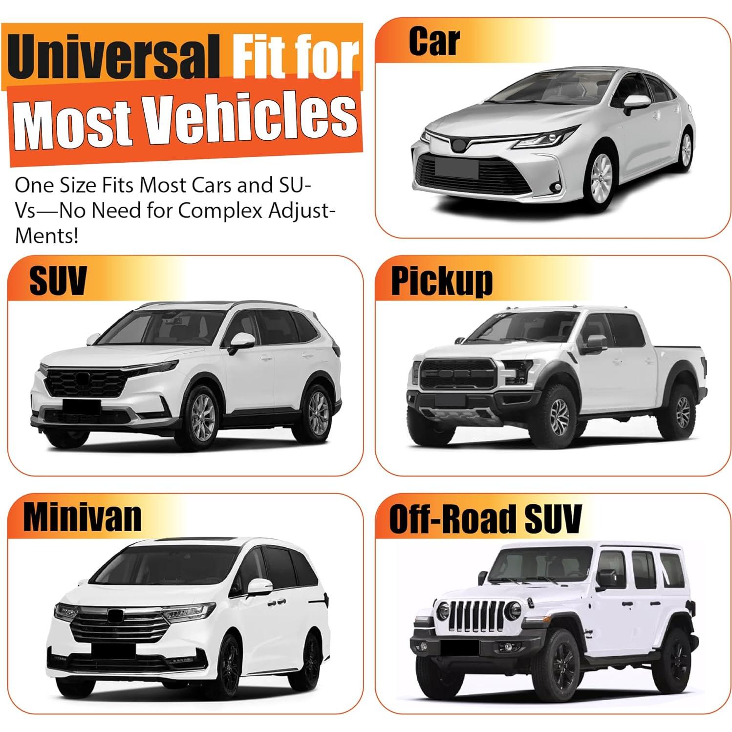 Funda de Asiento de Coche Kingphenix 2 Pack Universal Negro